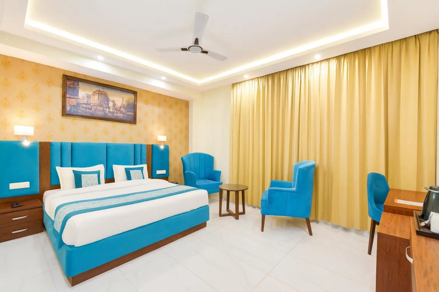 Bedroom, Bed in Hotel Pawan Regency- Best Mountain View Hotel In McLeodganj