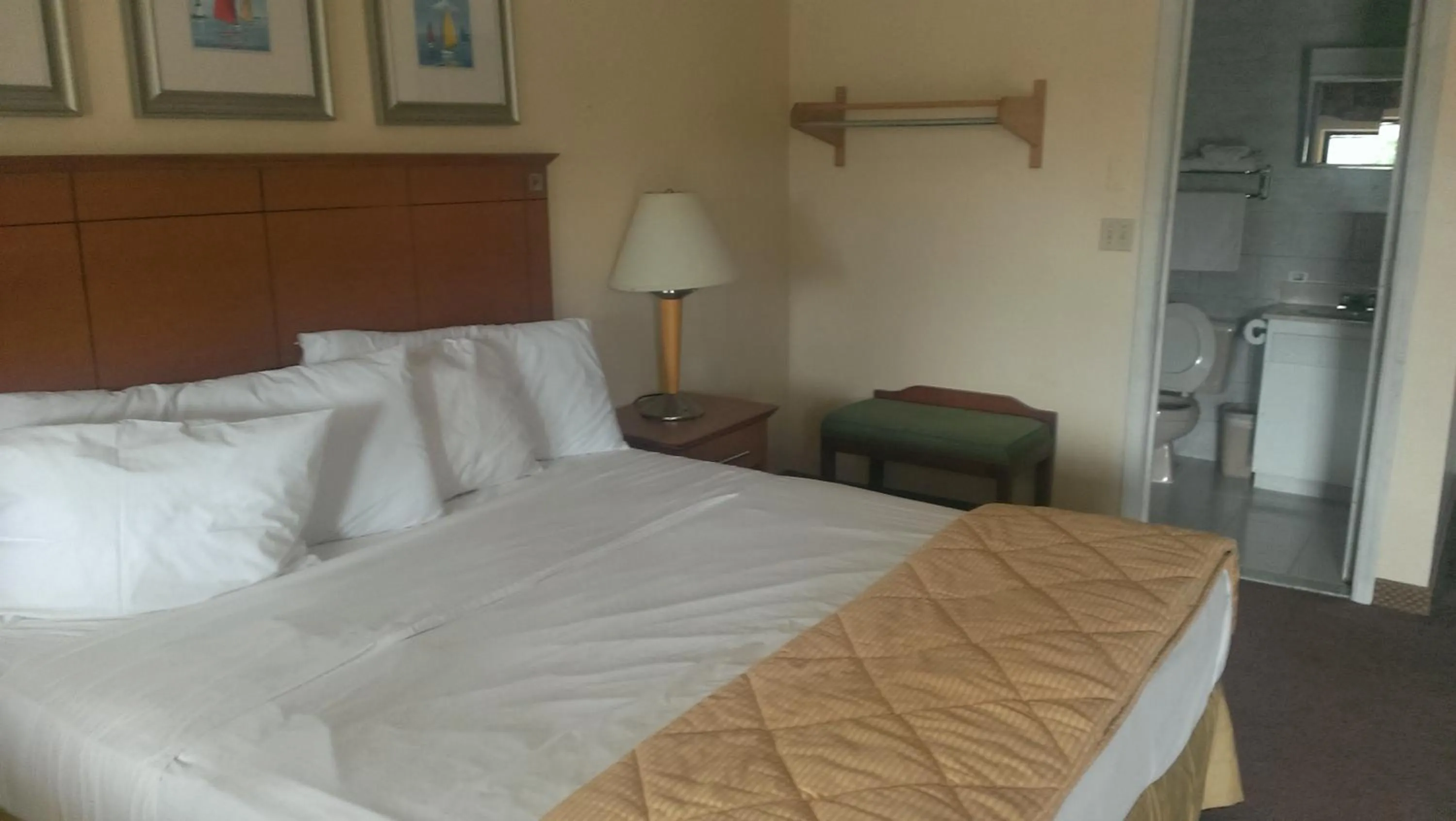 Bed in Branford Motel