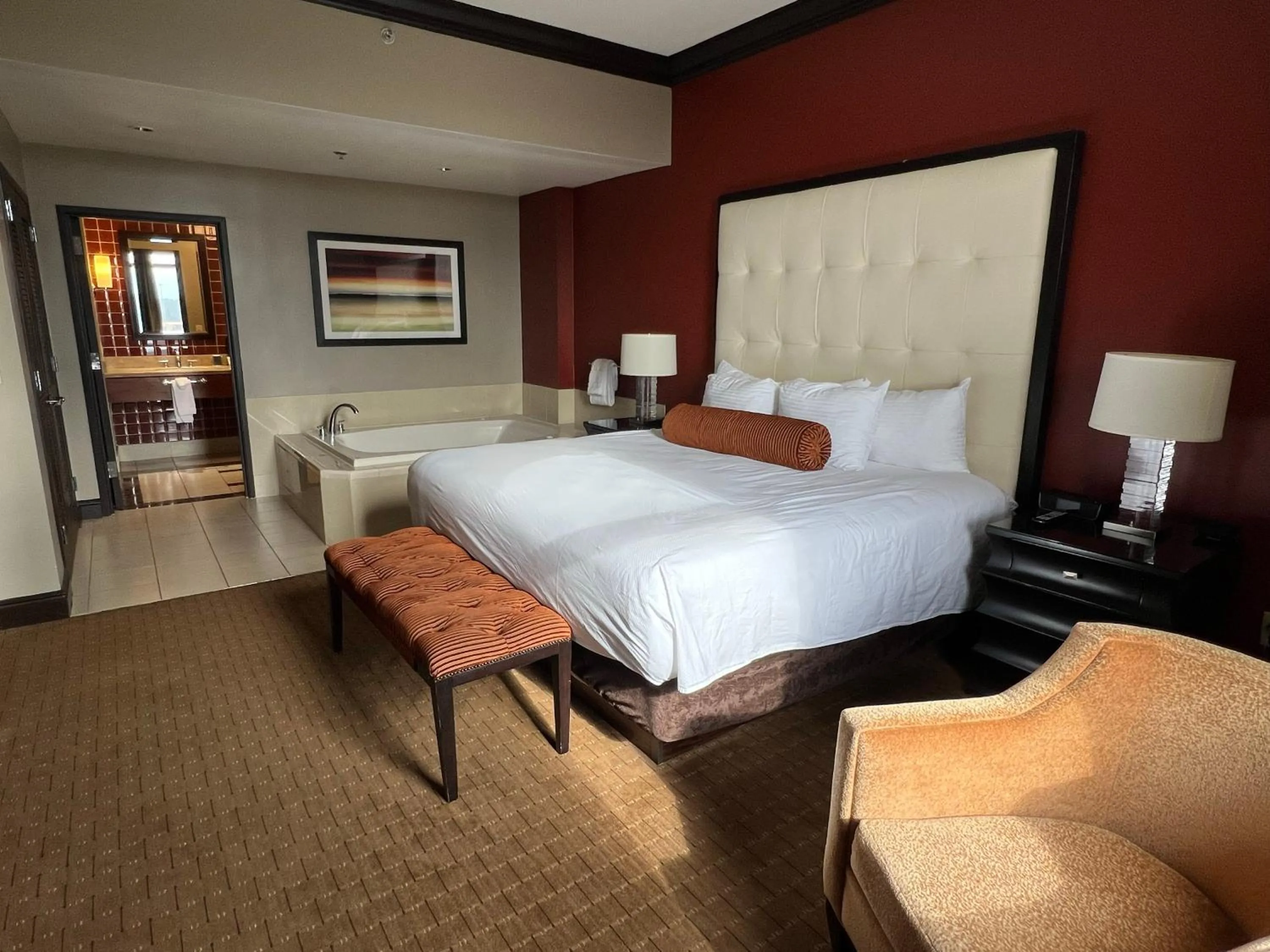 Bed in Ameristar Casino Hotel Vicksburg, Ms.