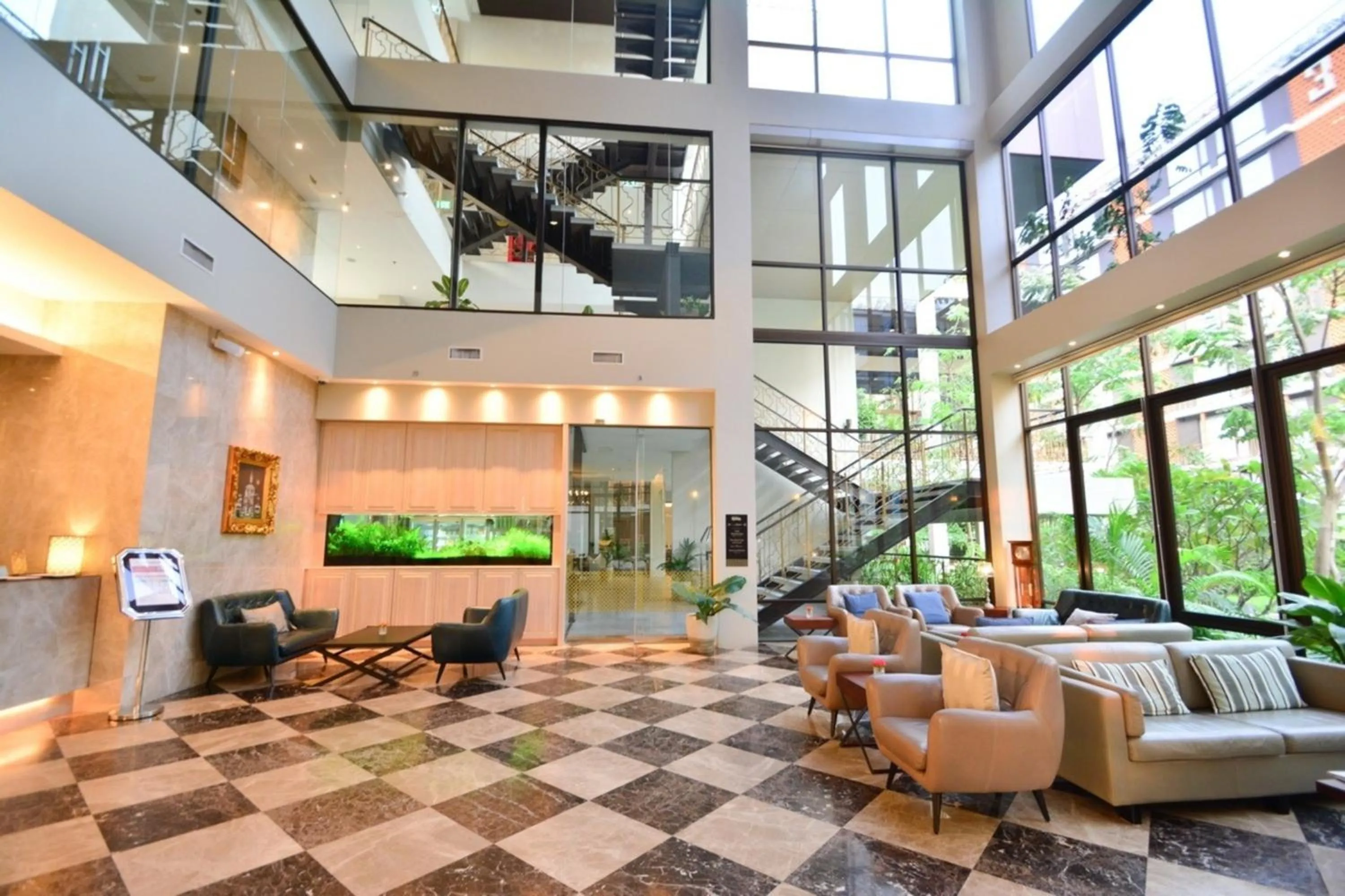 Lobby or reception in Balcony Courtyard Sriracha Hotel & Serviced Apartments