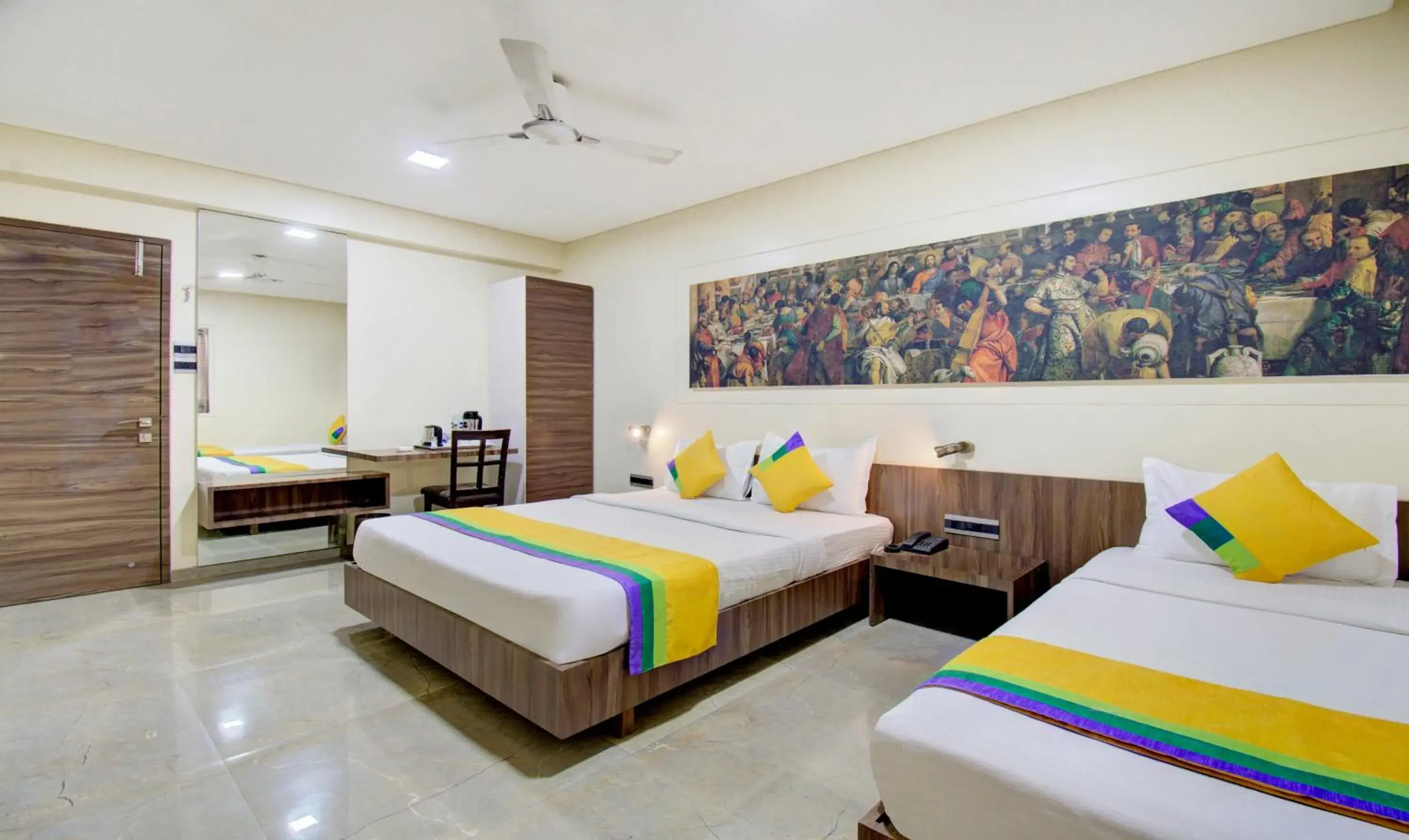 Bedroom, Bed in Treebo Lalaji's Executive Bedroom, Bed in Treebo Lalaji's Executive