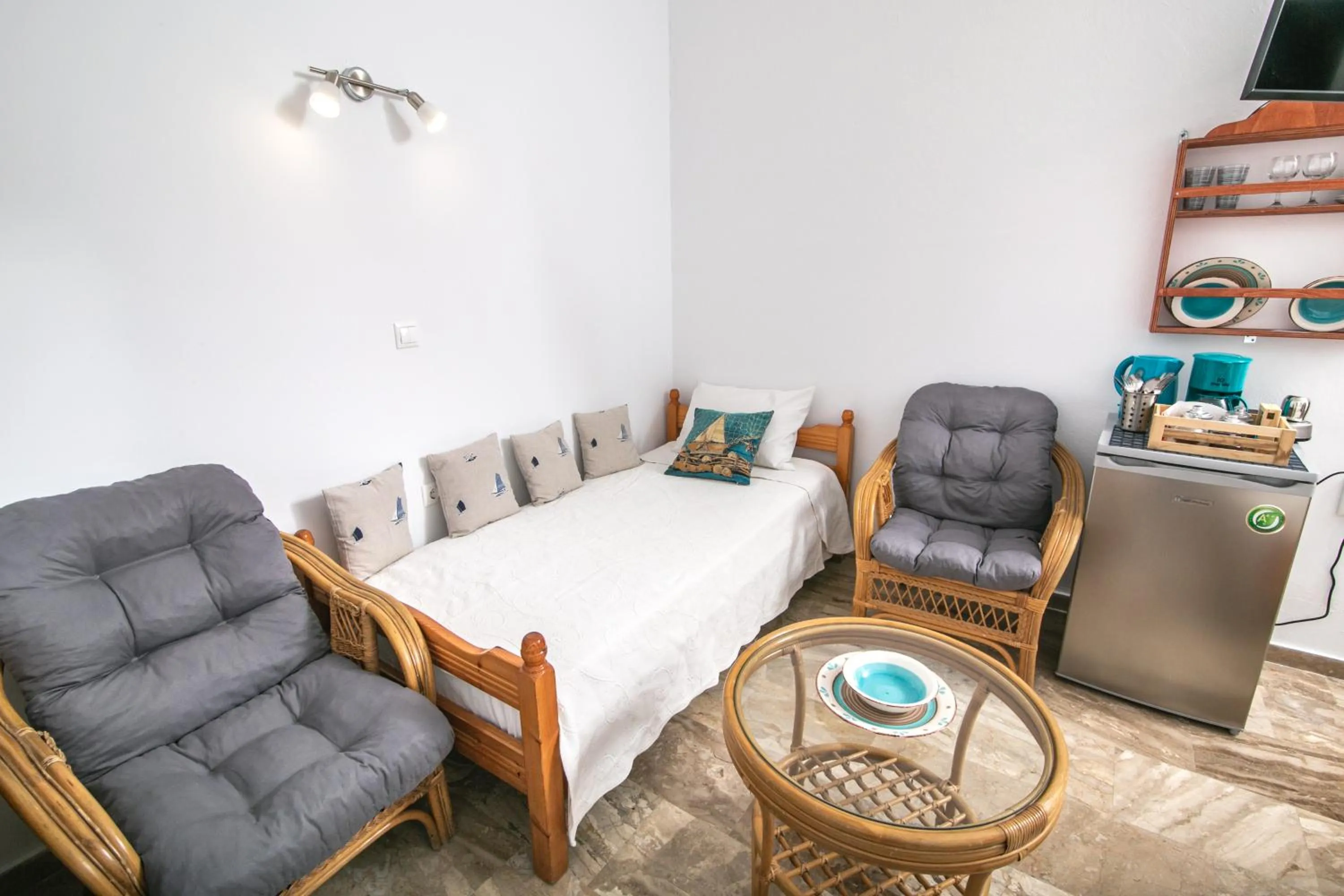 Living room in Stelios Rooms