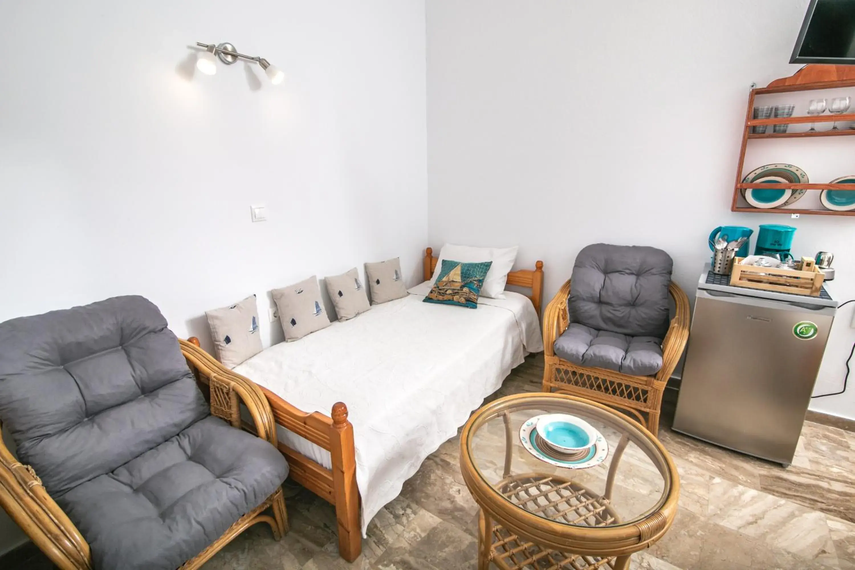 Living room in Stelios Rooms Living room in Stelios Rooms