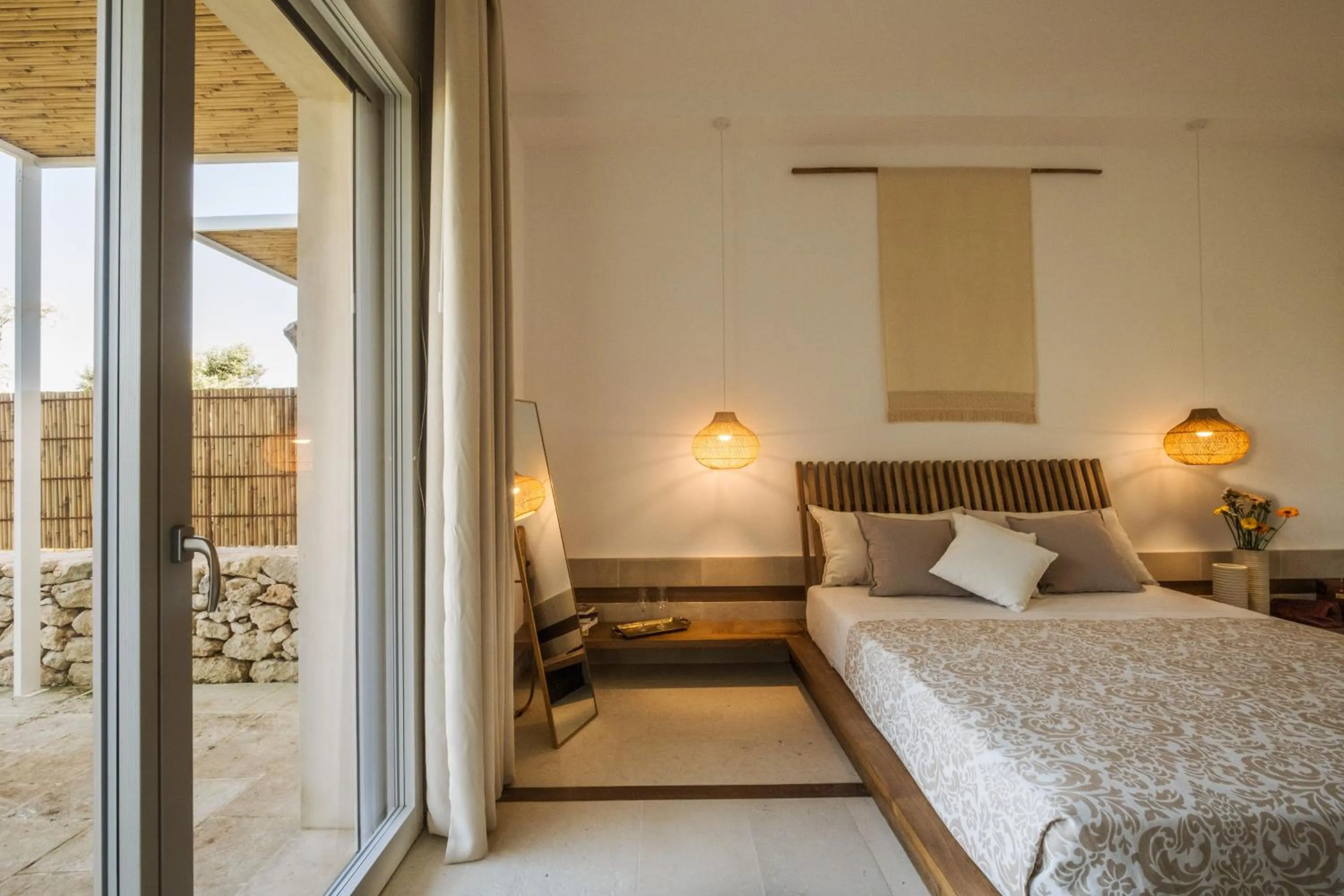 Patio, Bed in Secolario Masseria del Viverbene