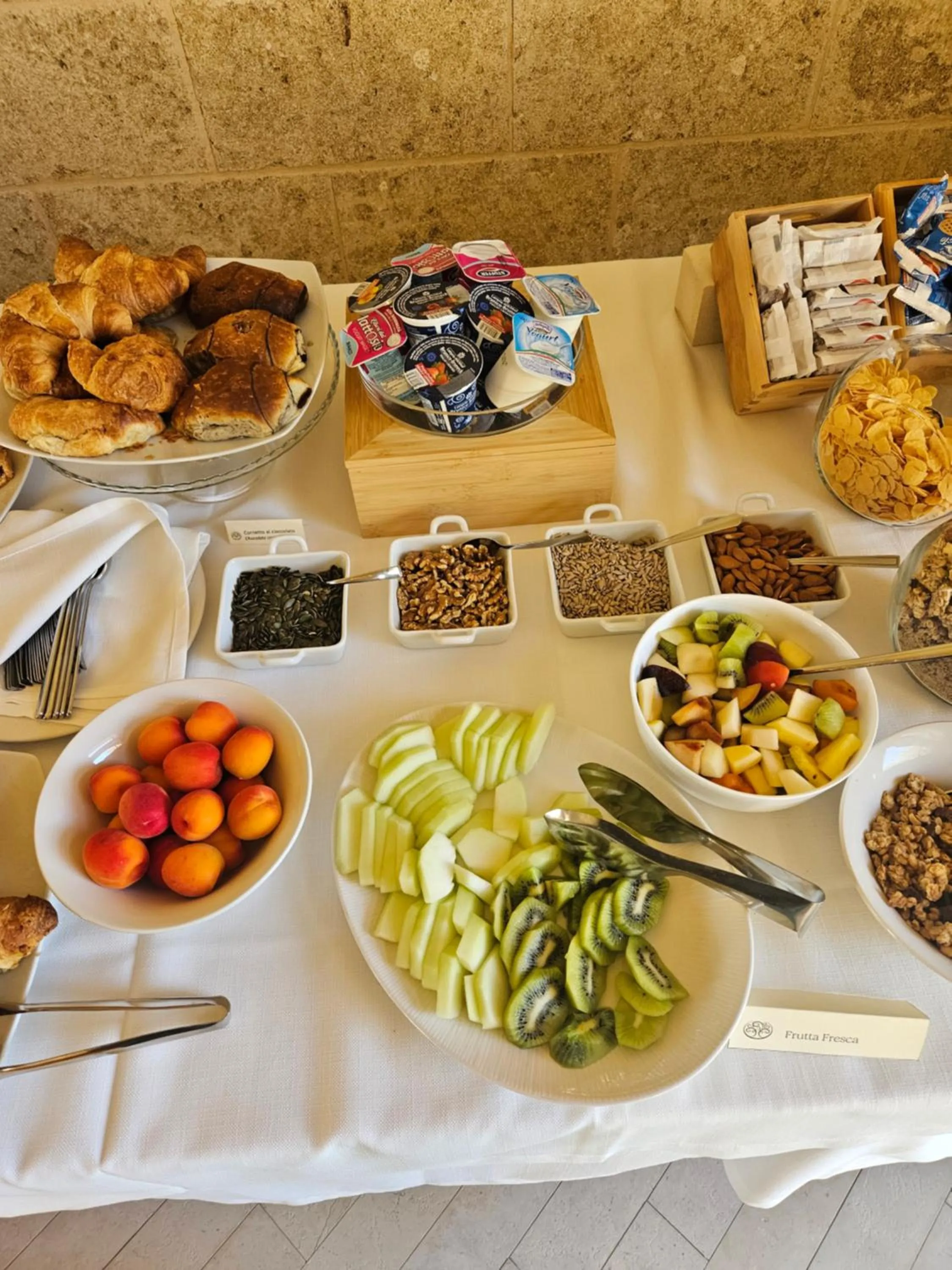 Continental breakfast in Secolario Masseria del Viverbene