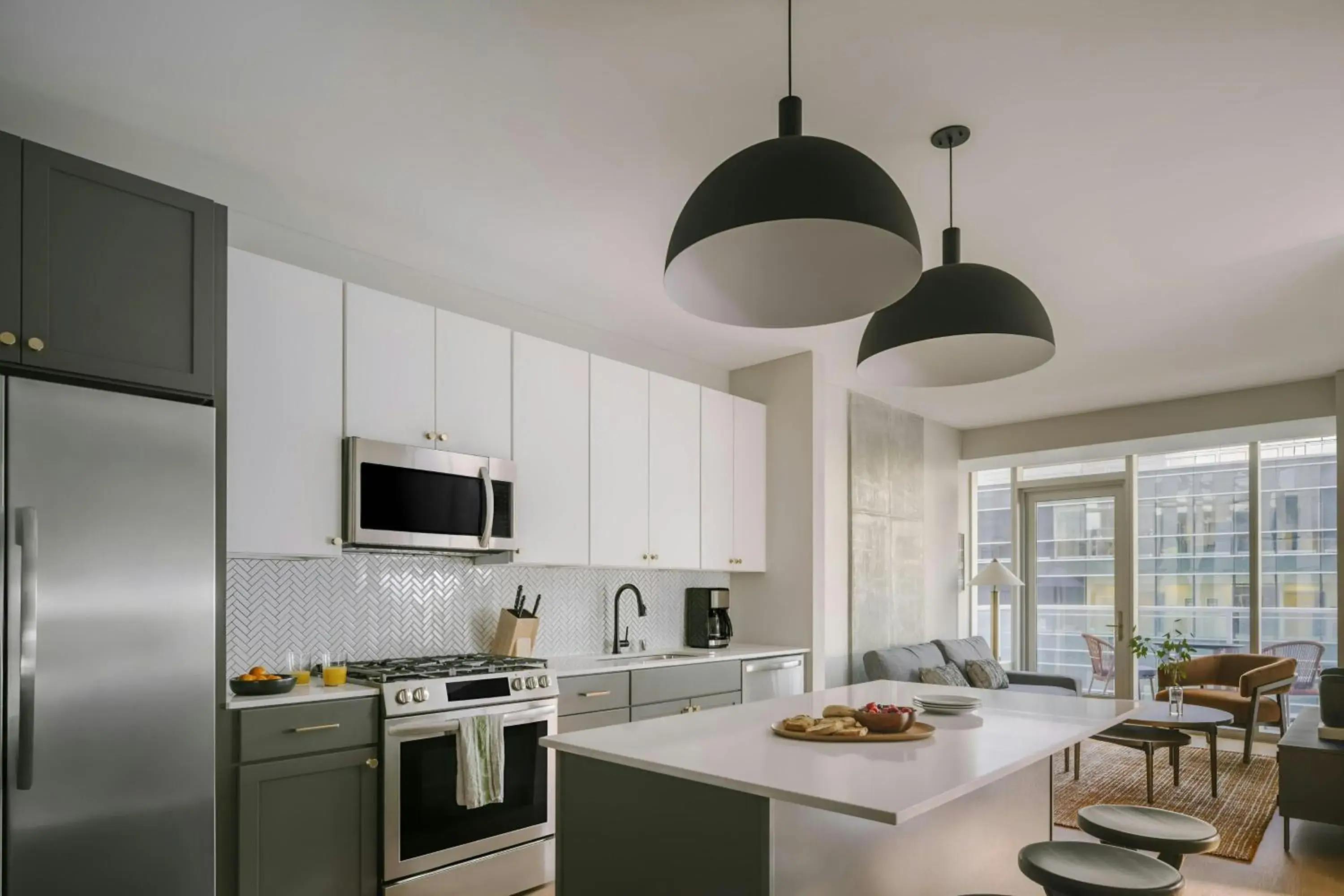 One-Bedroom Apartment with Queen Bed and Balcony in Sonder by Marriott Bonvoy North Loop Green Apartments North Loop One-Bedroom Apartment with Queen Bed and Balcony in Sonder by Marriott Bonvoy North Loop Green Apartments North Loop