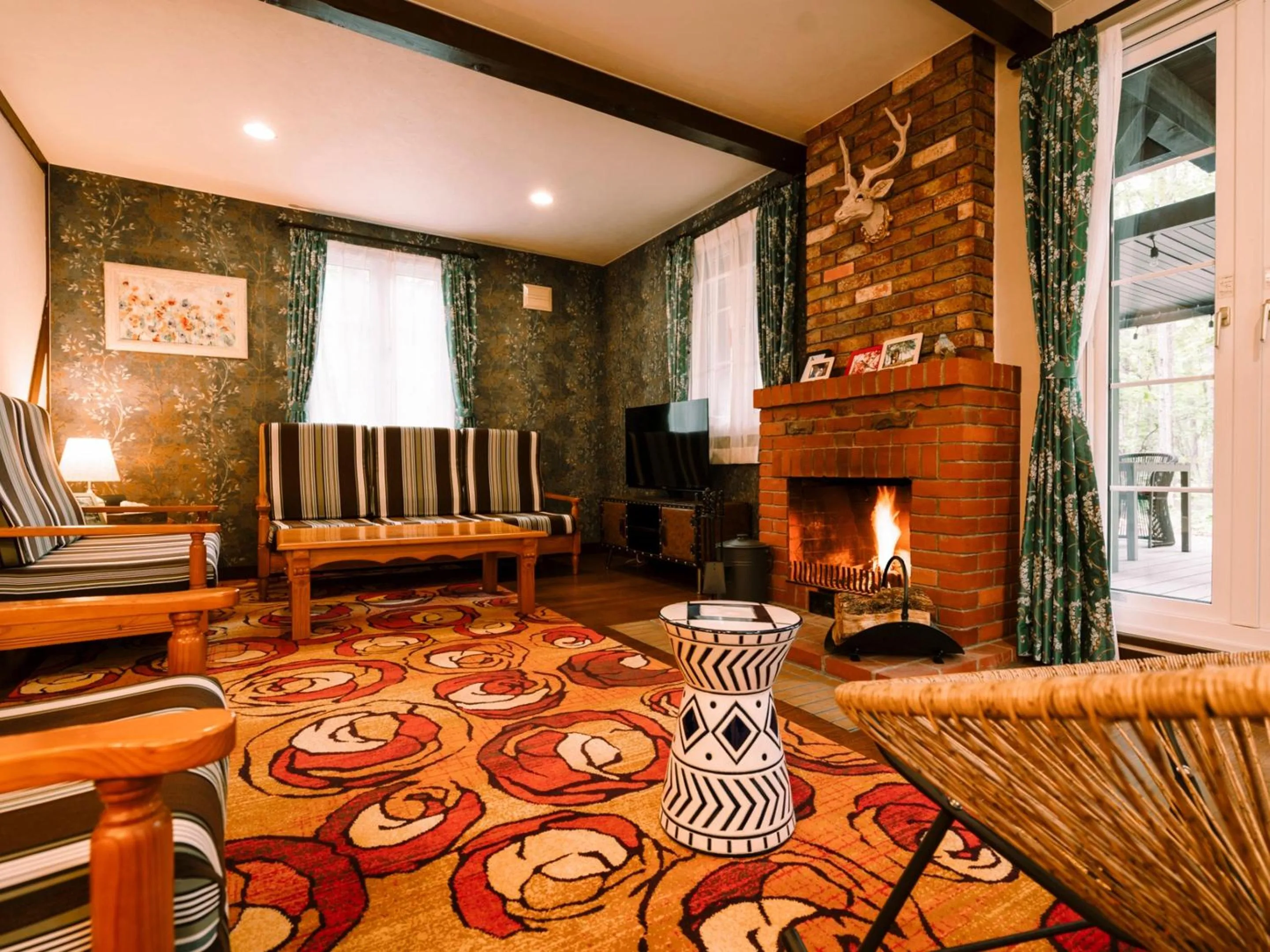 Living room in Tokachi Nakasatsunai Glamping Resort Feriendorf