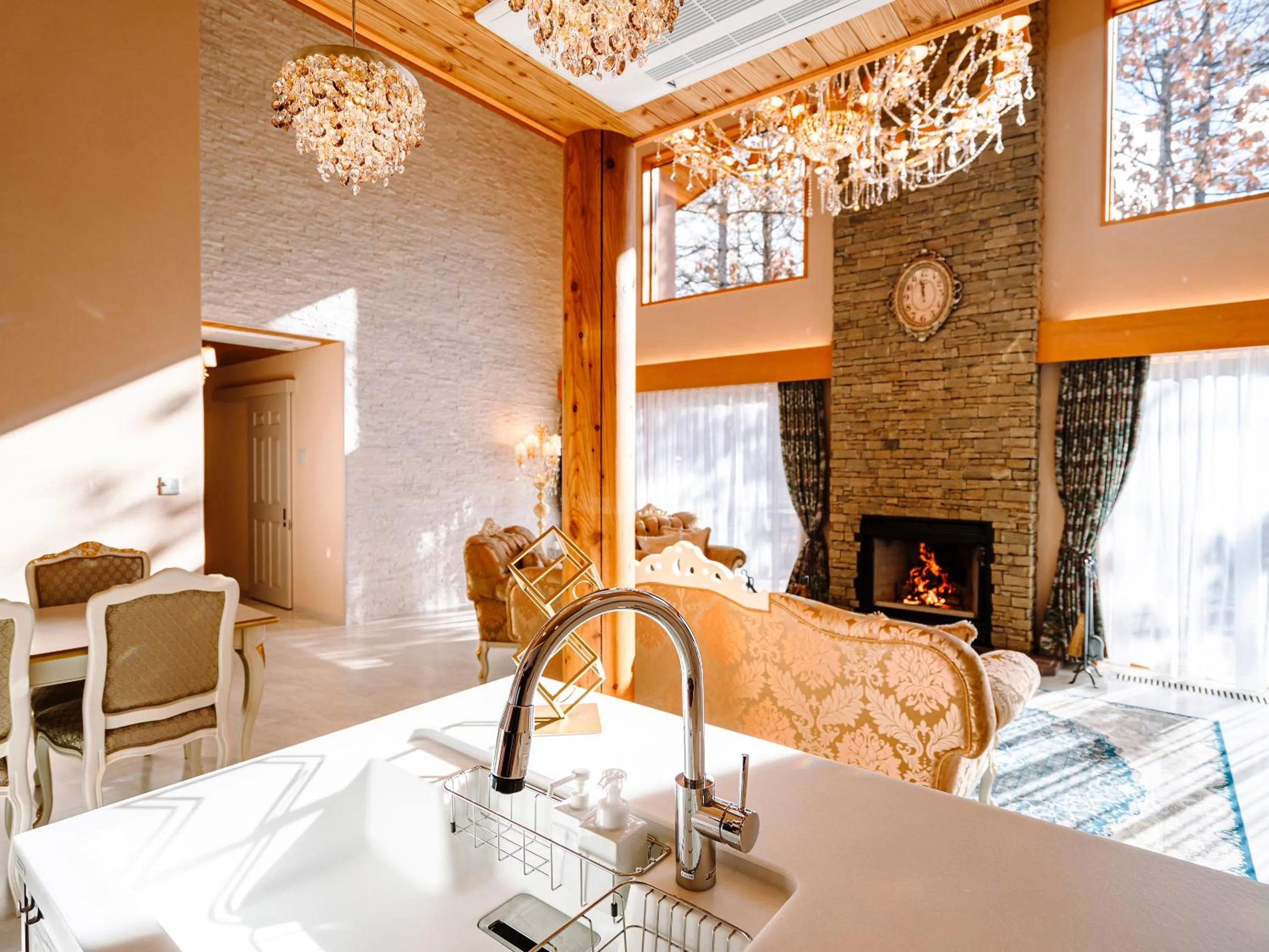 Living room in Tokachi Nakasatsunai Glamping Resort Feriendorf