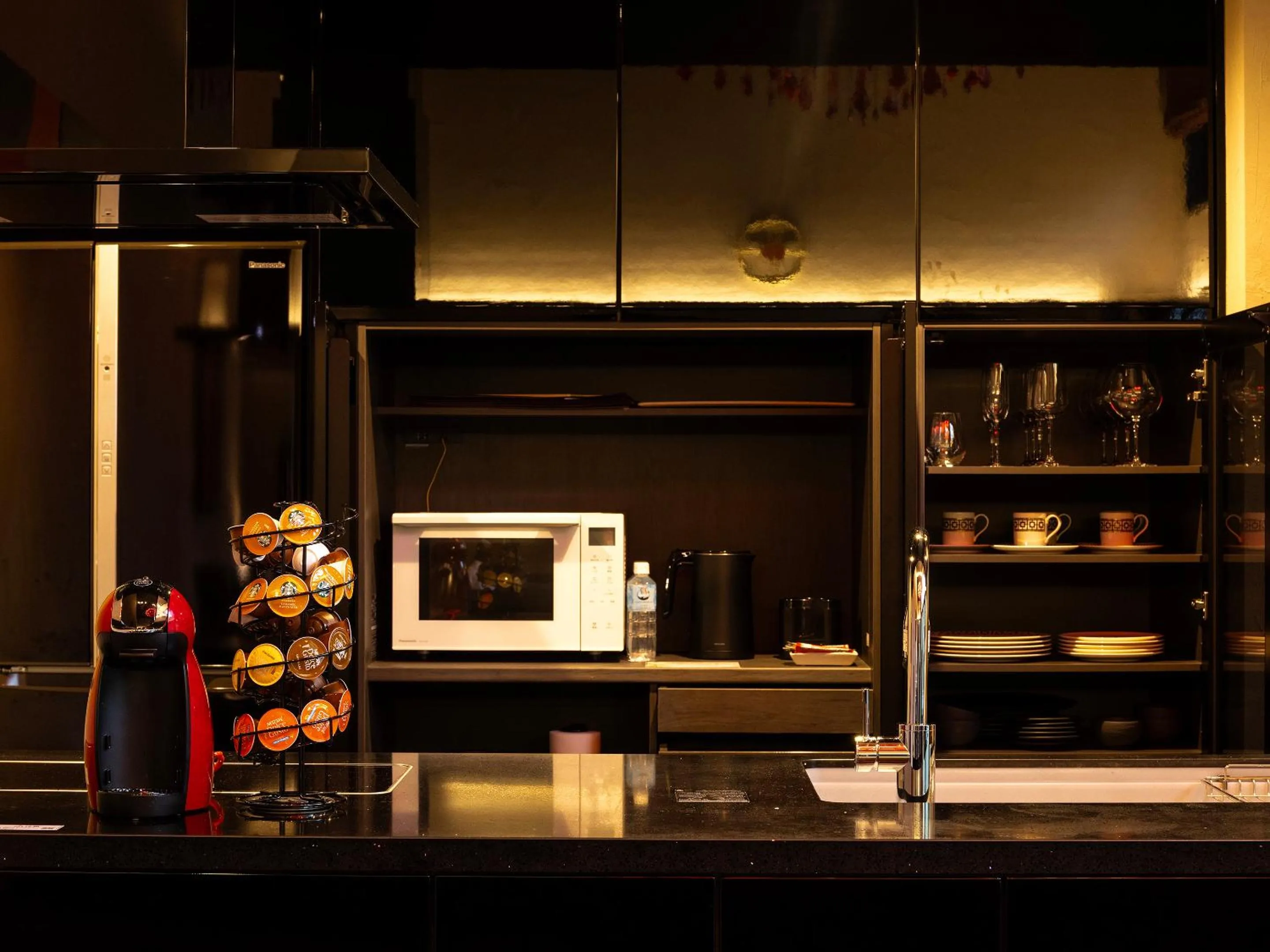 Kitchen or kitchenette in Tokachi Nakasatsunai Glamping Resort Feriendorf