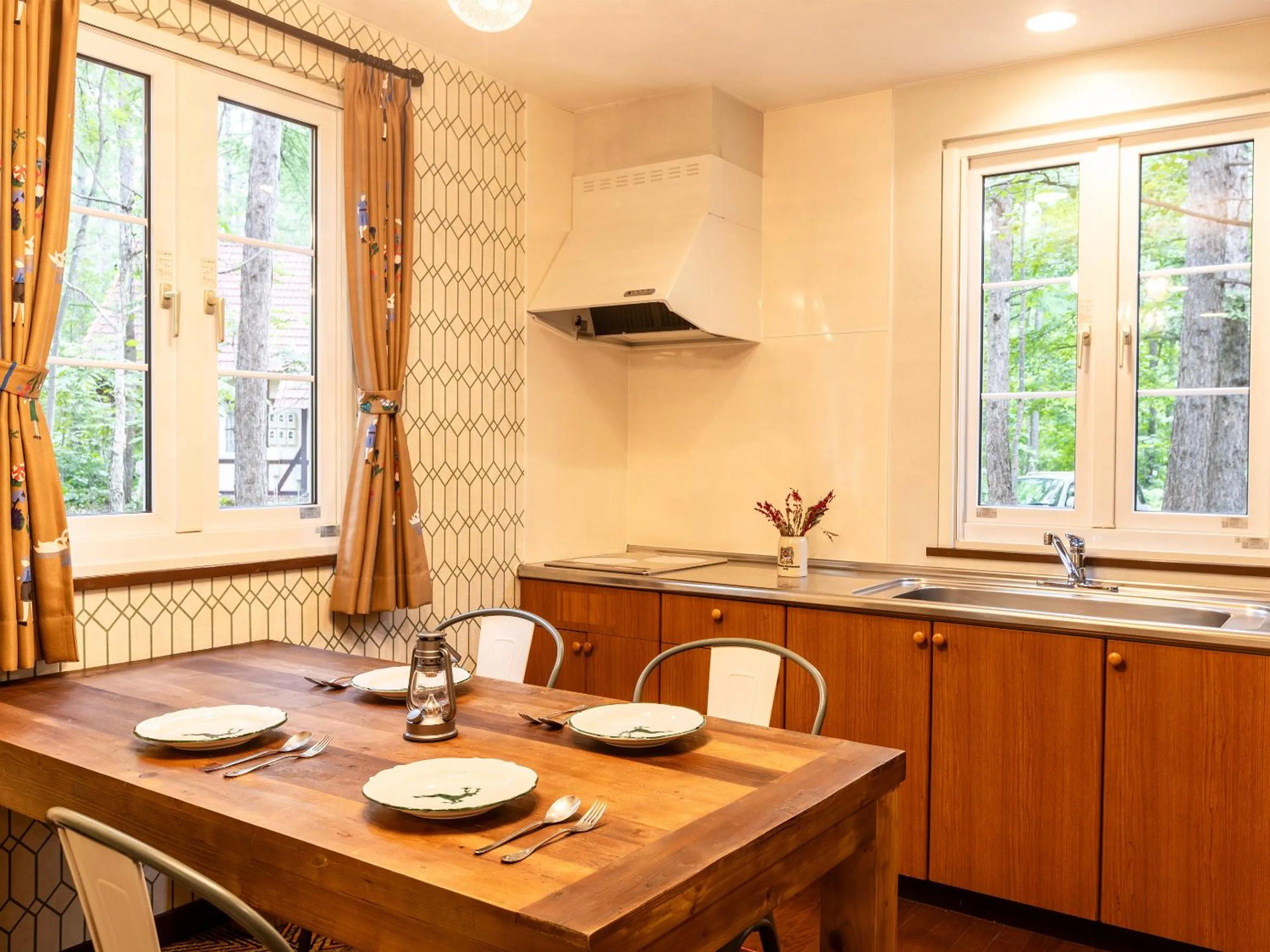 Kitchen or kitchenette in Tokachi Nakasatsunai Glamping Resort Feriendorf