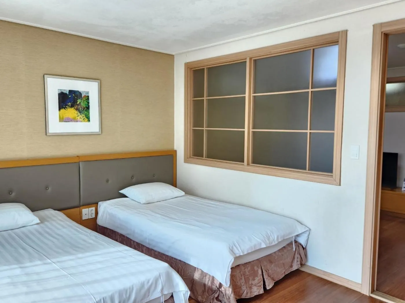Bed in Jeongseon Mayhills Resort