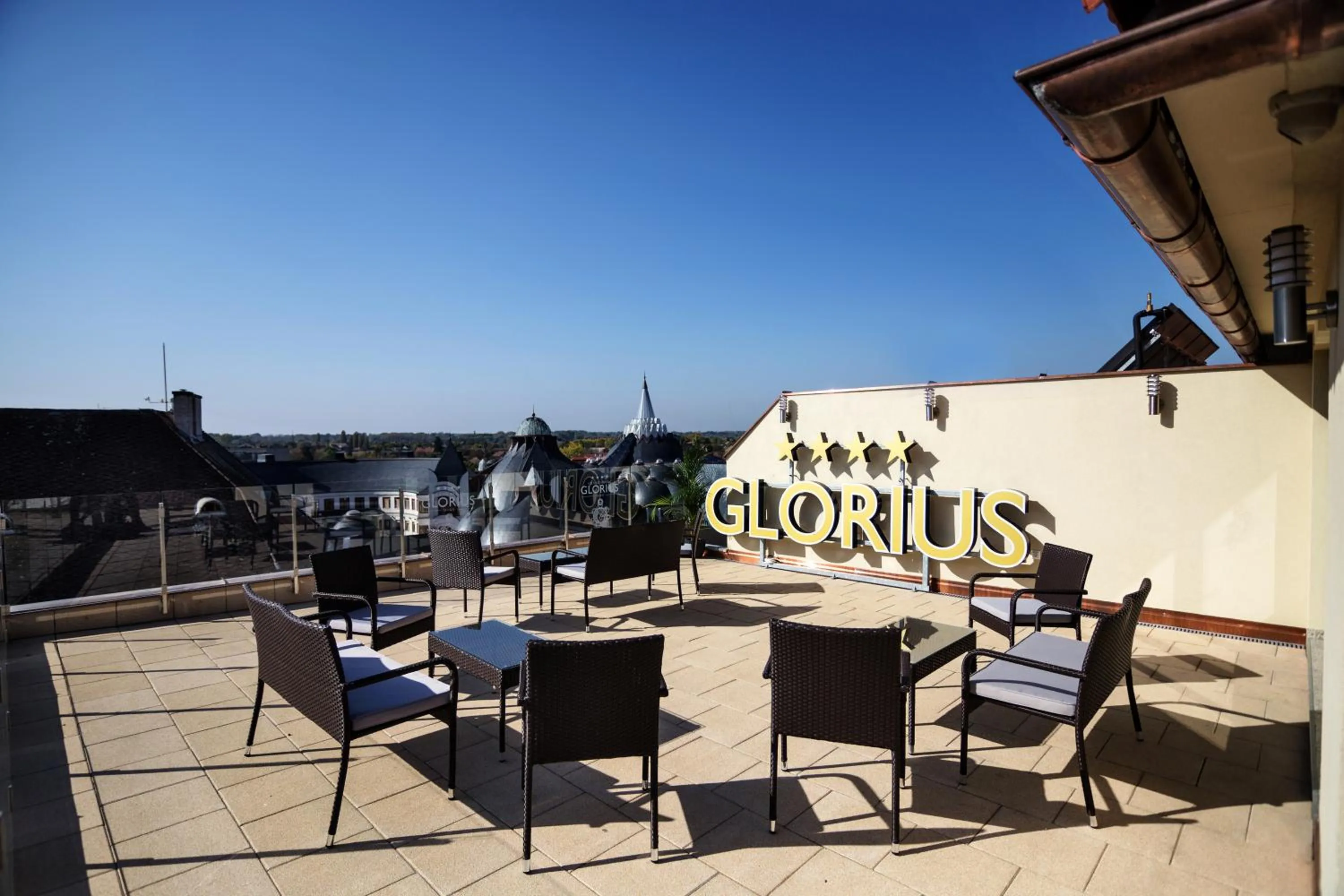 Balcony/Terrace in Grand Hotel Glorius Makó