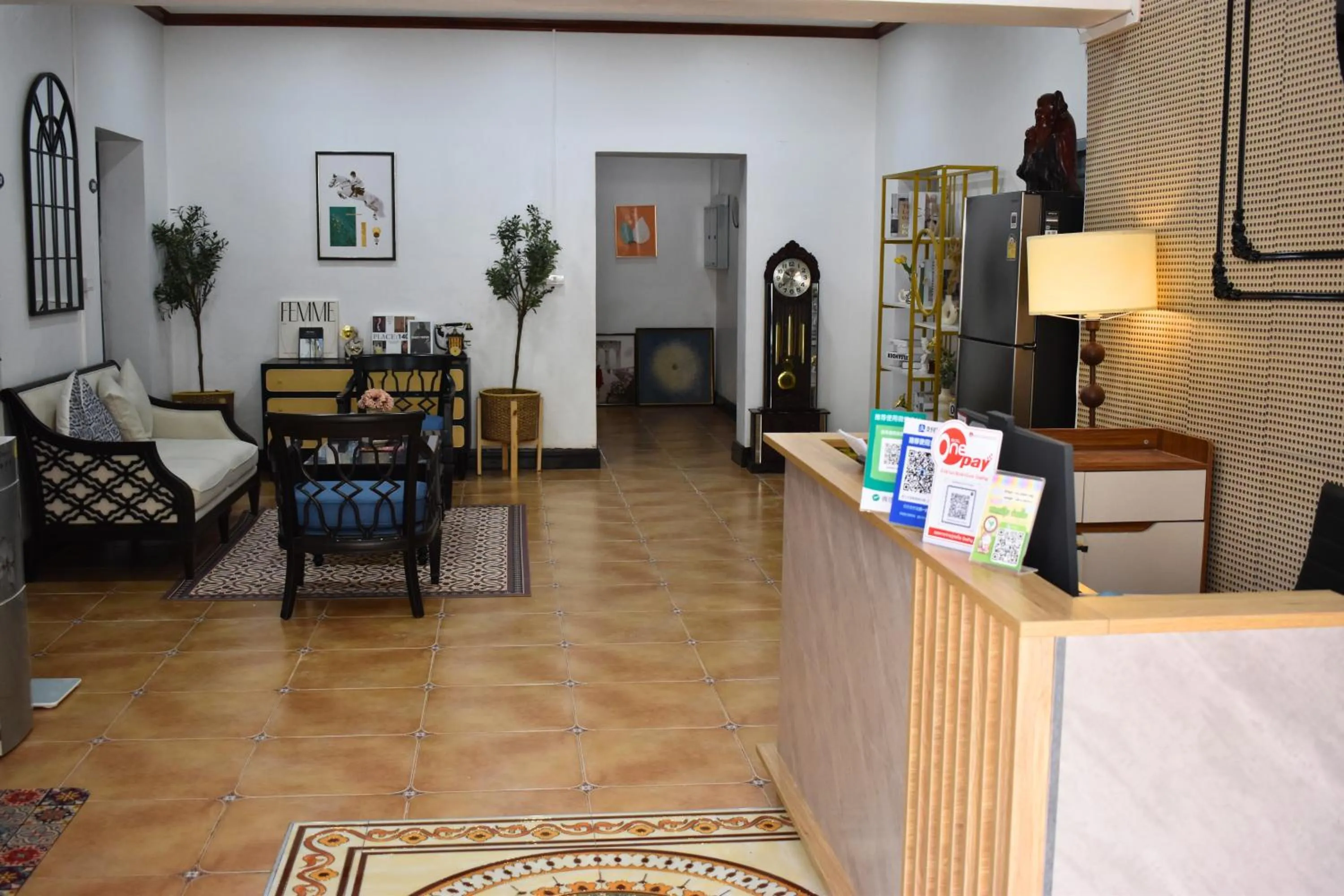Lobby or reception in Monsane villa