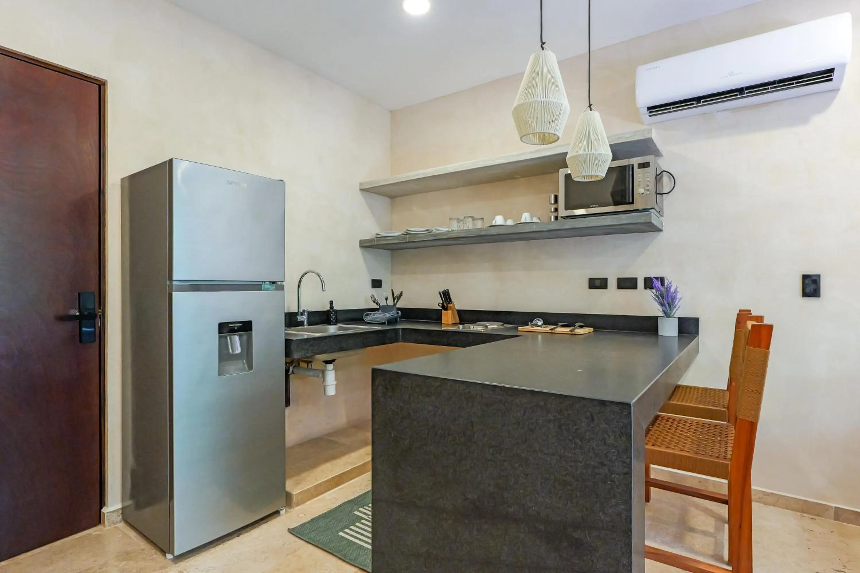 Kitchen or kitchenette in Calea Tulum Boutique Hotel