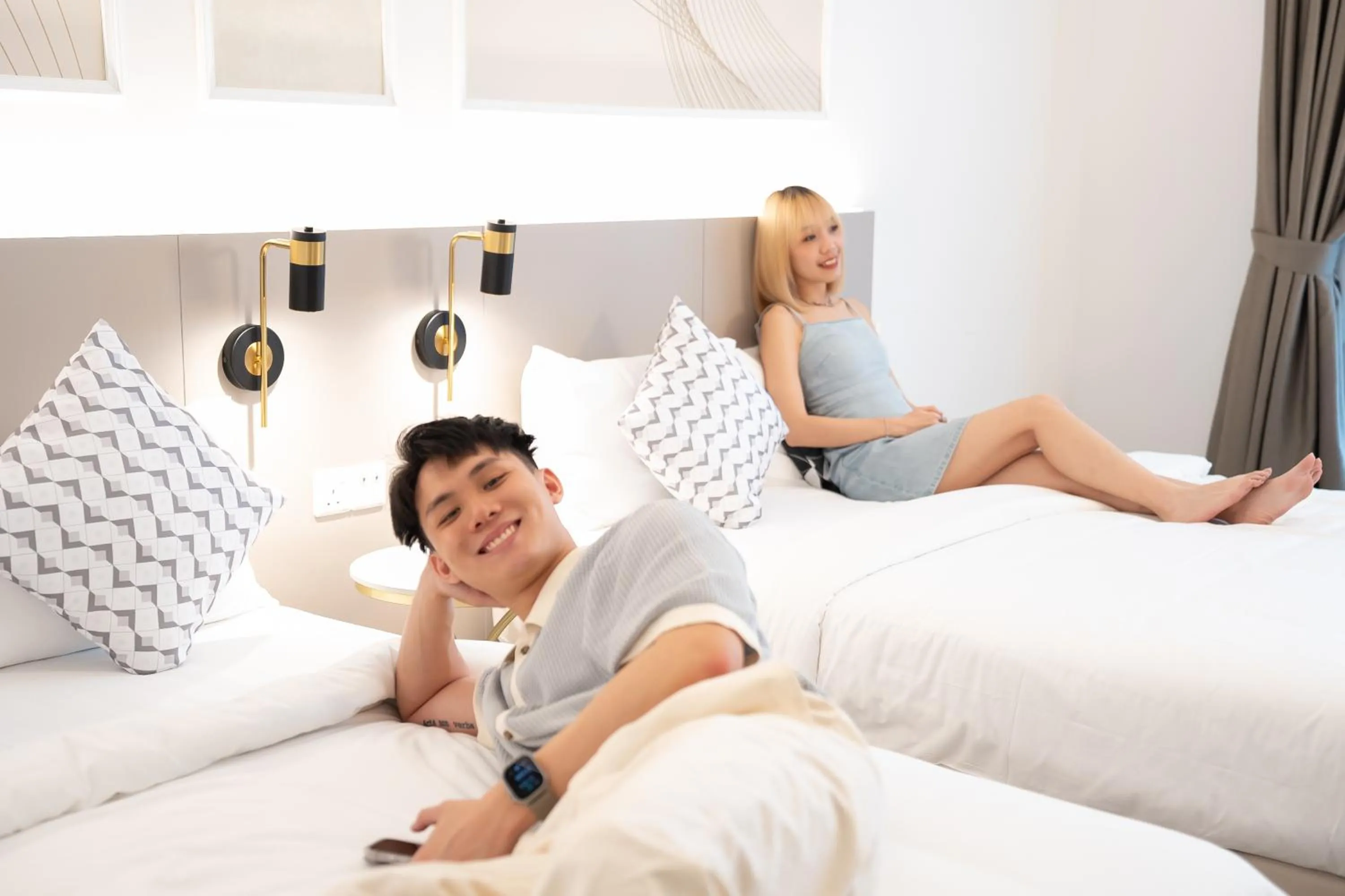 Bed in Mossaz Mana-Mana Suites Kuala Lumpur