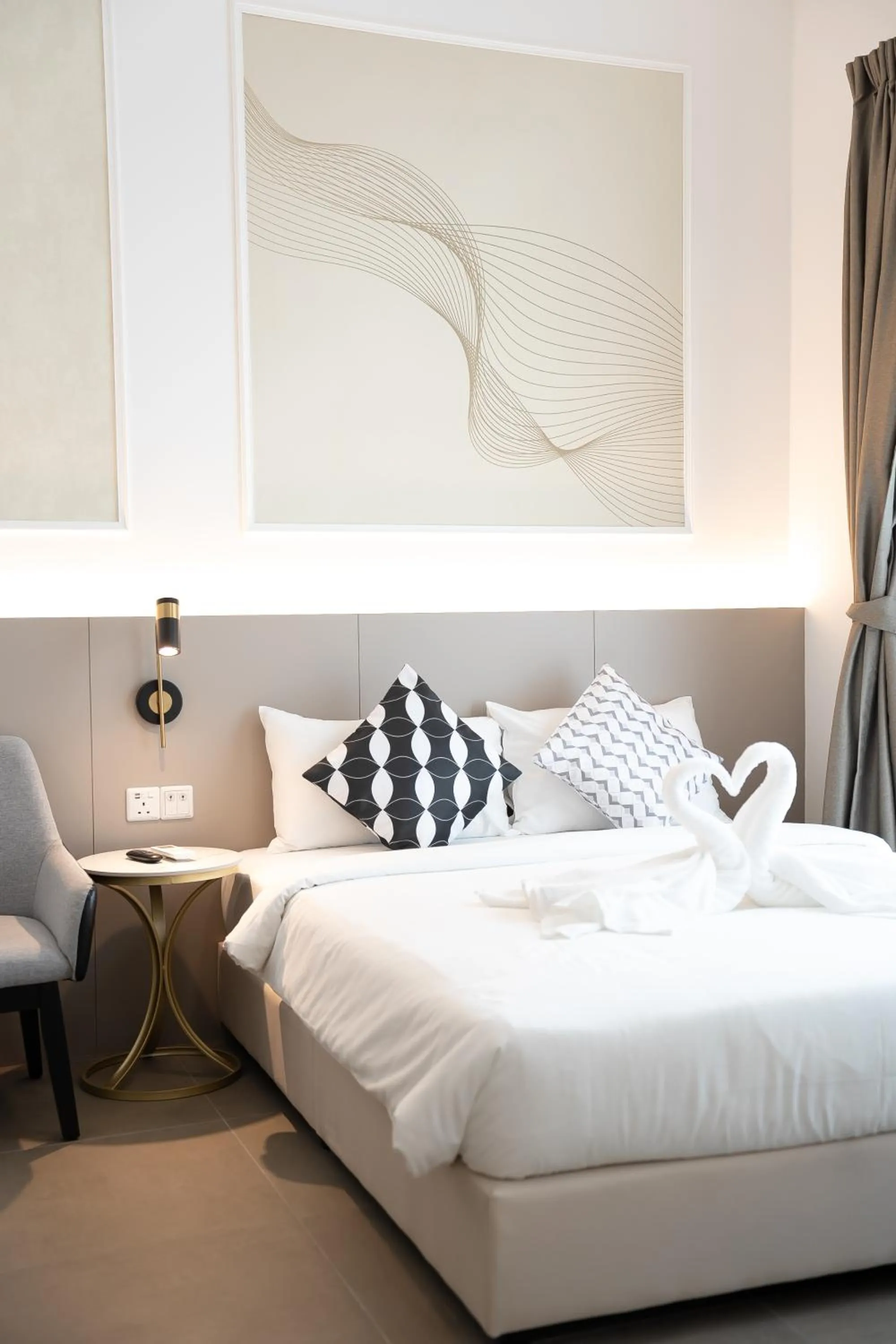 Bed in Mossaz Mana-Mana Suites Kuala Lumpur