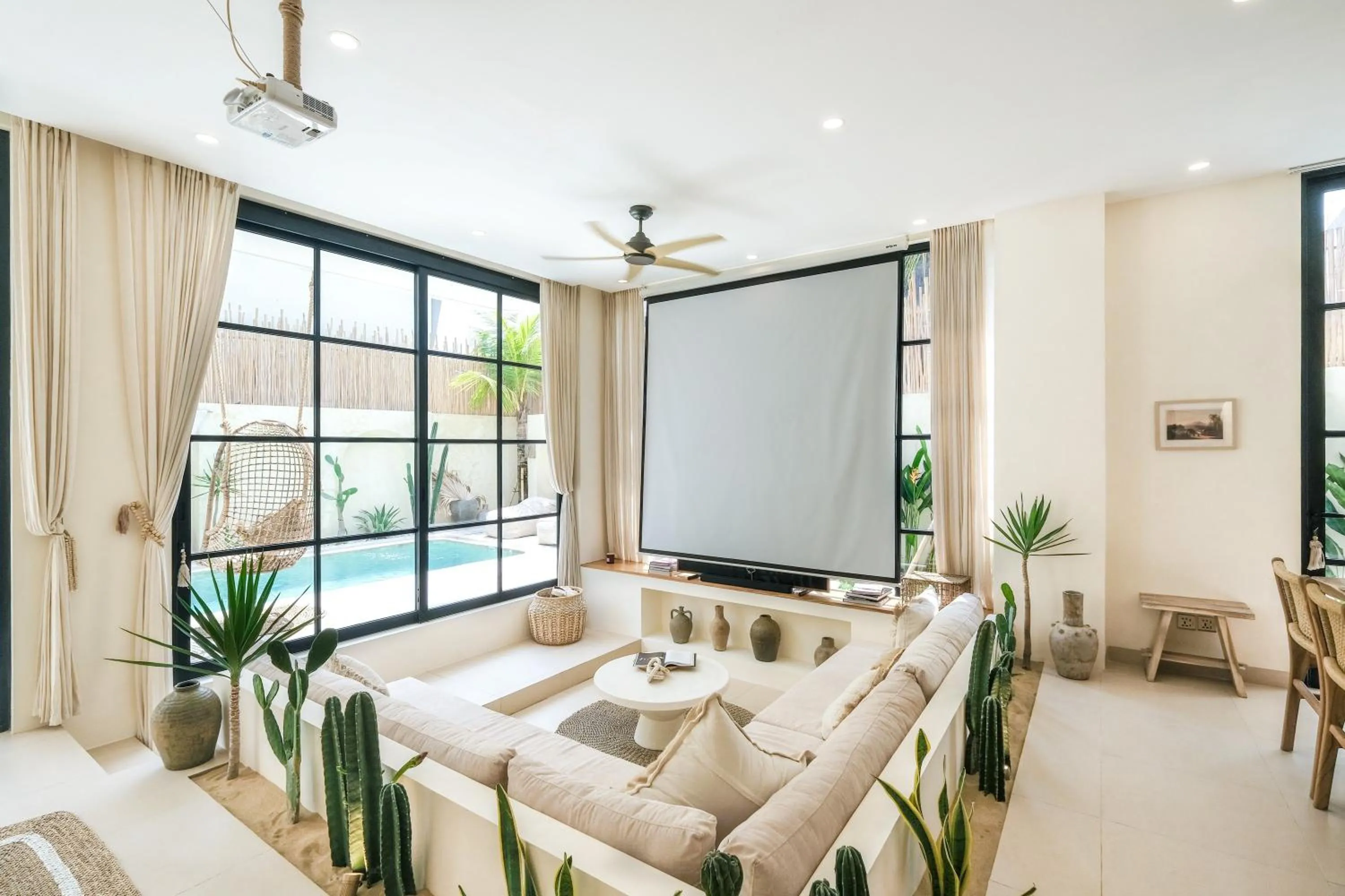 Living room, Bed in Villa Coconut Canggu
