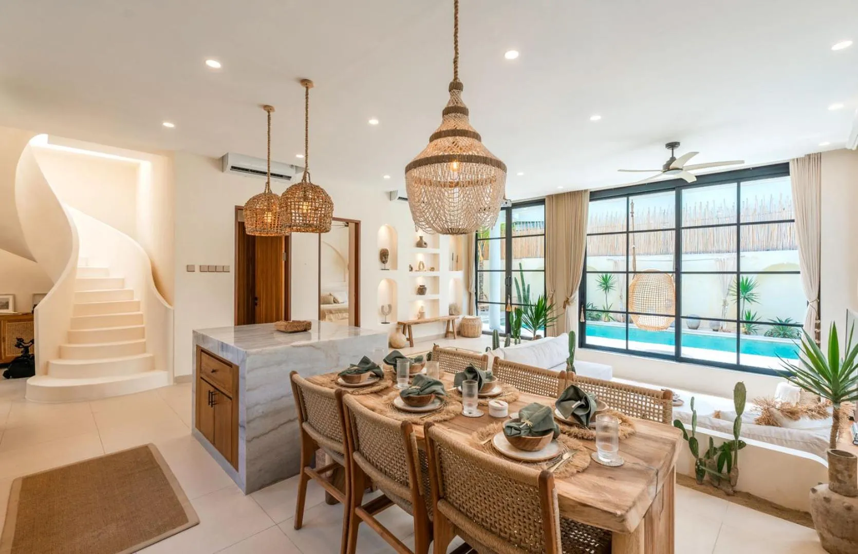 Dining area in Villa Coconut Canggu