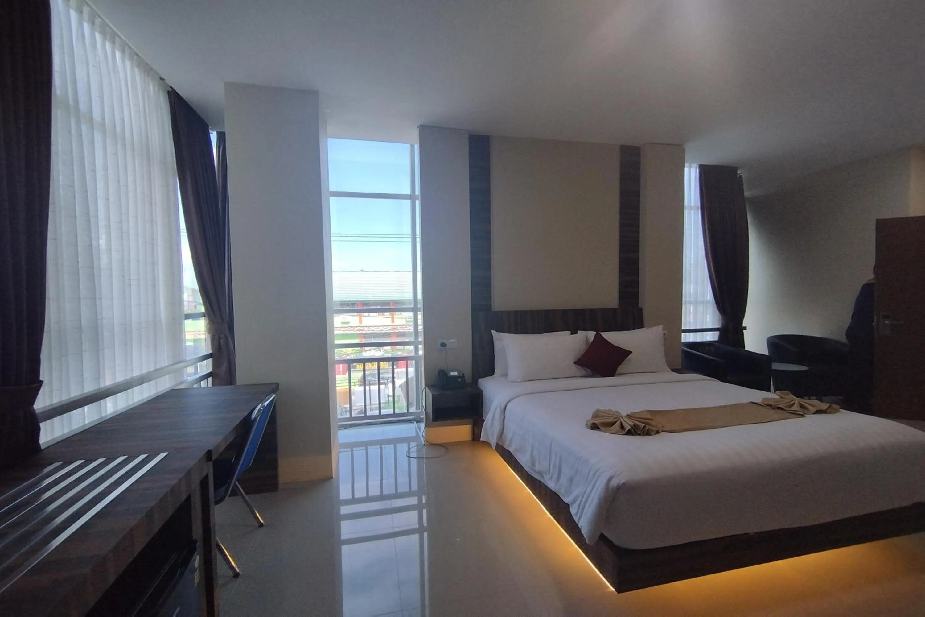 Bed in Great Cokro Edotel Lampung