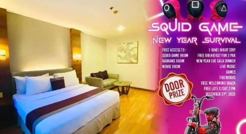 Bed in Grand Cemara Hotel