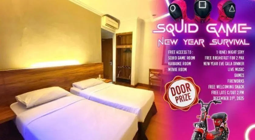 Bed in Grand Cemara Hotel