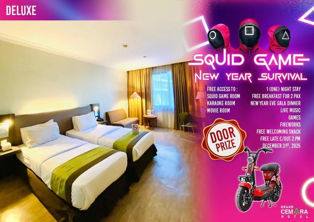 Bed in Grand Cemara Hotel