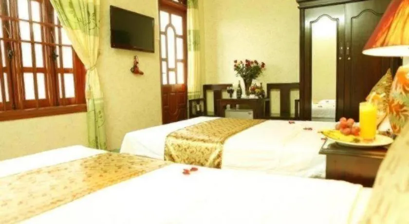 Bed in Canh Dieu Mountain Hotel