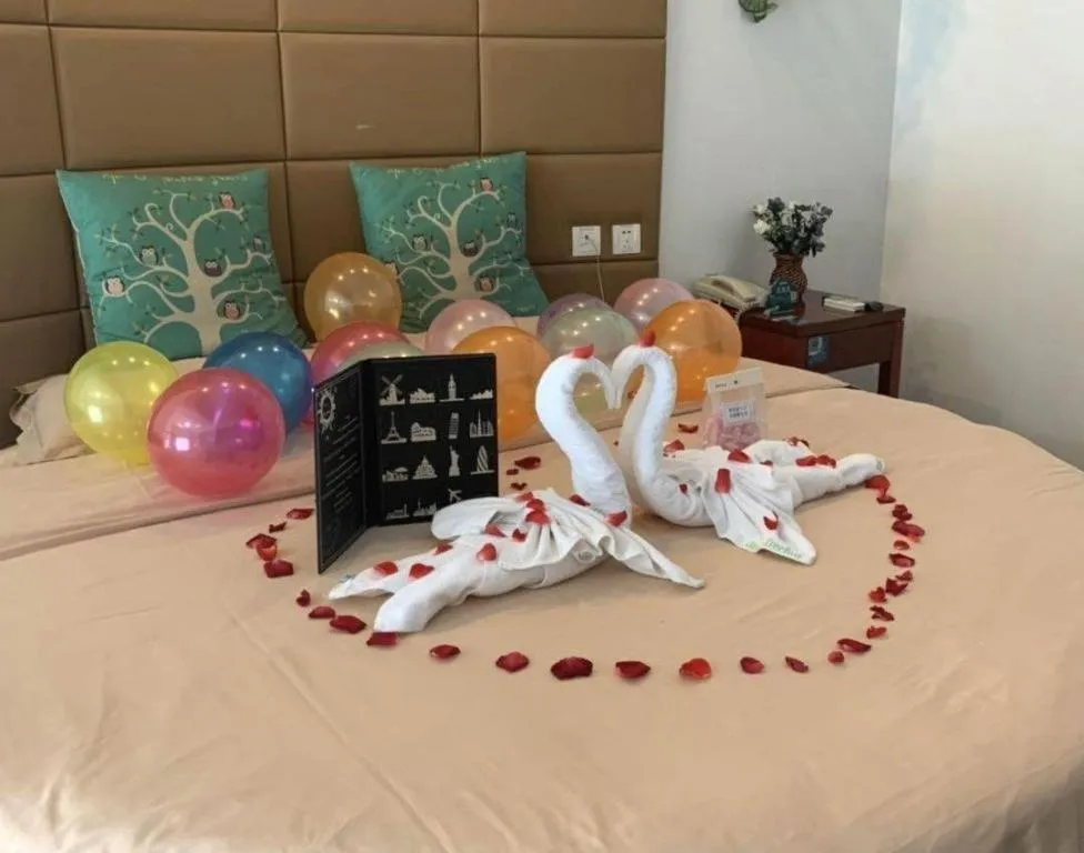 Bed in GreenTree Inn Jiangsu Wuxi Meiyuan Kaiyuan Temple Subway Master Station Express Hotel