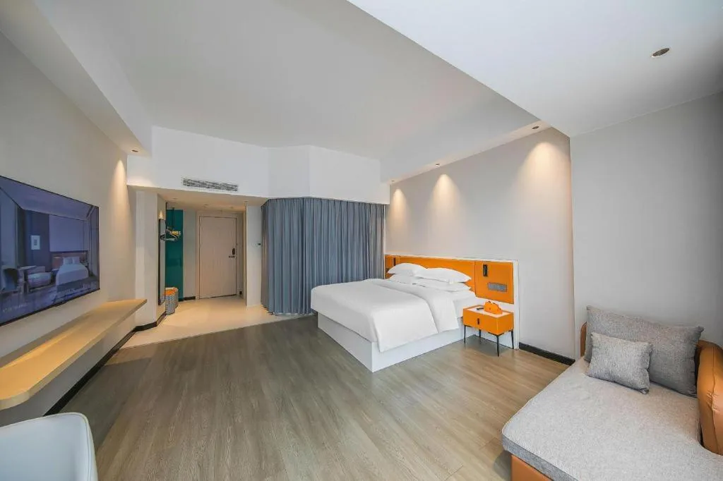 Bed in Zhoushan Changzheng Spring Hotel