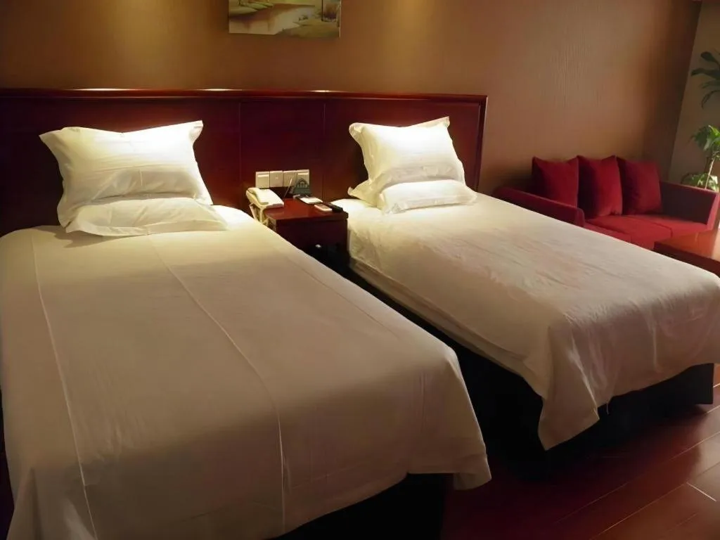 Bed in GreenTree Inn Xi'an Bell and Drum Tower Food Street Ancient City Wall Ximen Express Hotel