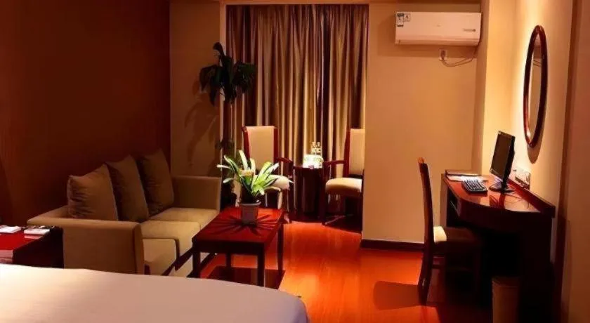 Bed in GreenTree Inn Xi'an Bell and Drum Tower Food Street Ancient City Wall Ximen Express Hotel