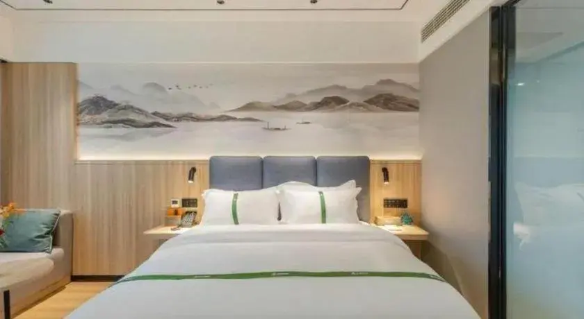 Bed in GreenTree Inn Bozhou Weiwu Road Hotel Bed in GreenTree Inn Bozhou Weiwu Road Hotel