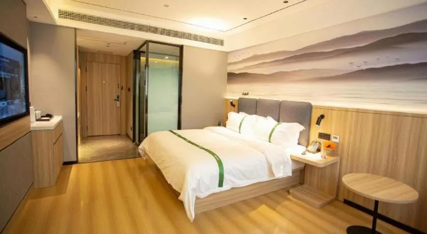 Bed in GreenTree Inn Bozhou Weiwu Road Hotel