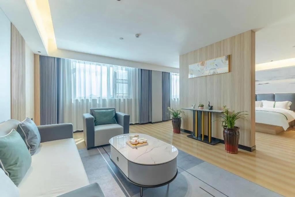 Bed in GreenTree Inn Bozhou Weiwu Road Hotel