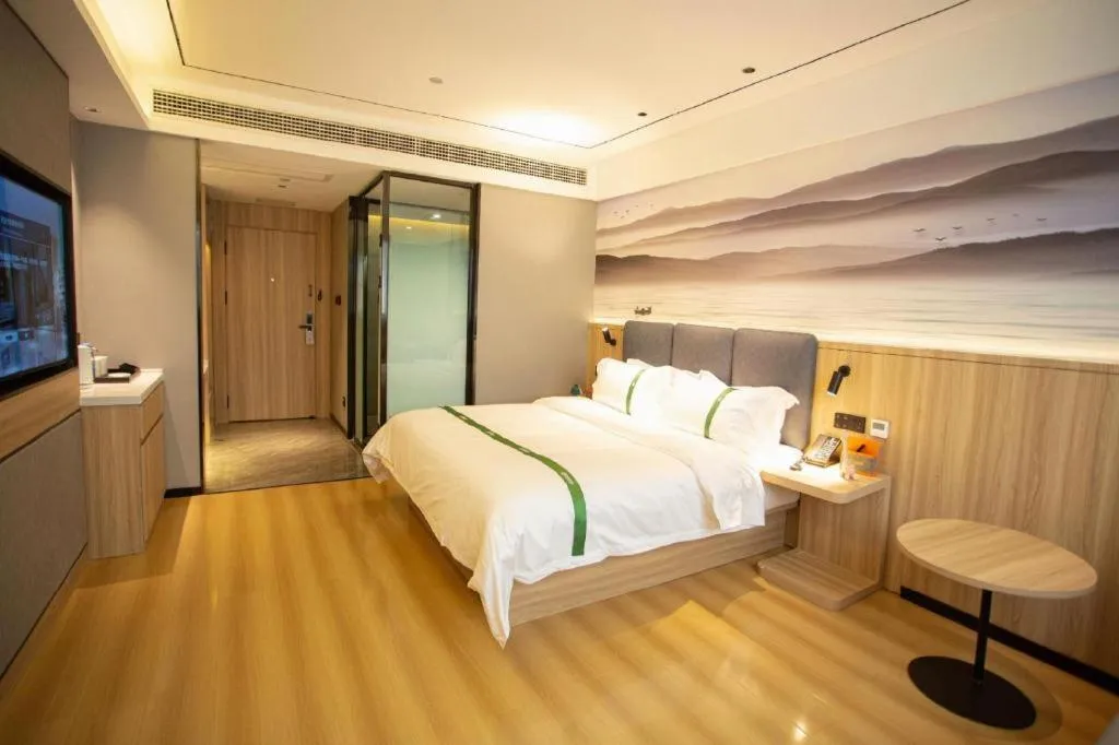 Bed in GreenTree Inn Bozhou Weiwu Road Hotel