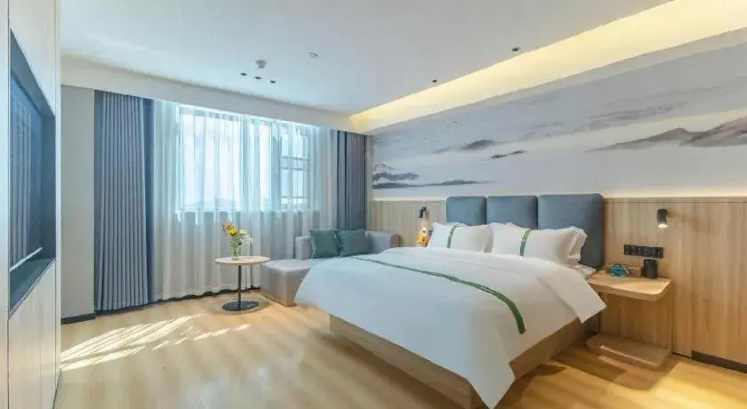 Bed in GreenTree Inn Bozhou Weiwu Road Hotel Bed in GreenTree Inn Bozhou Weiwu Road Hotel