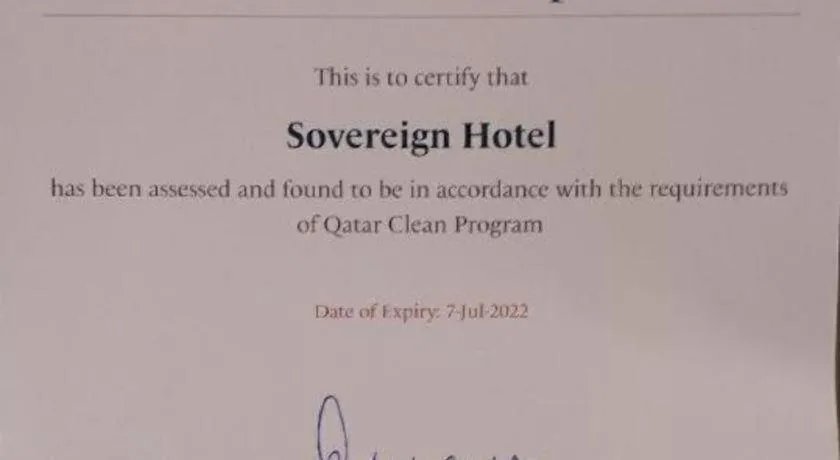 Sovereign Hotel - Marriage Certificate Required