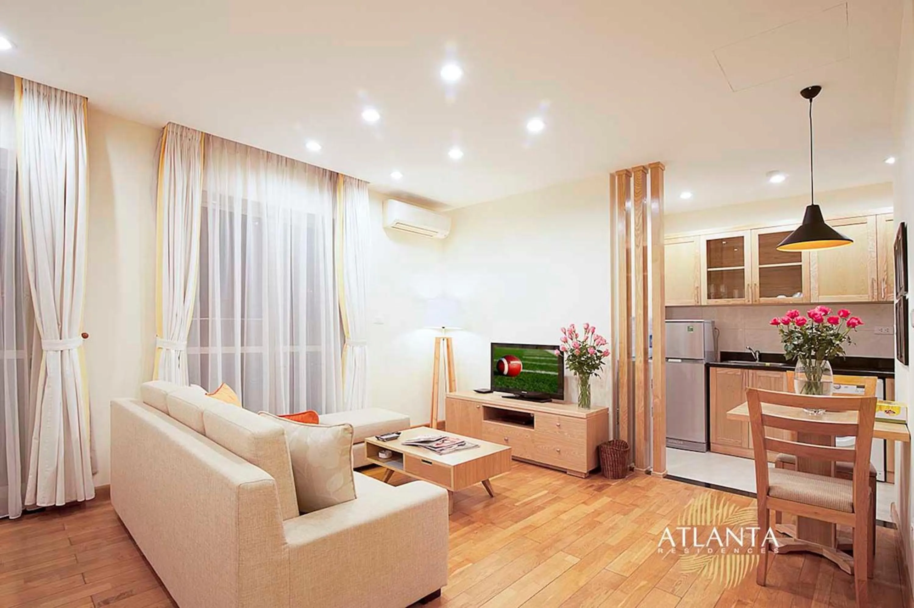 Living room in Atlanta Residences