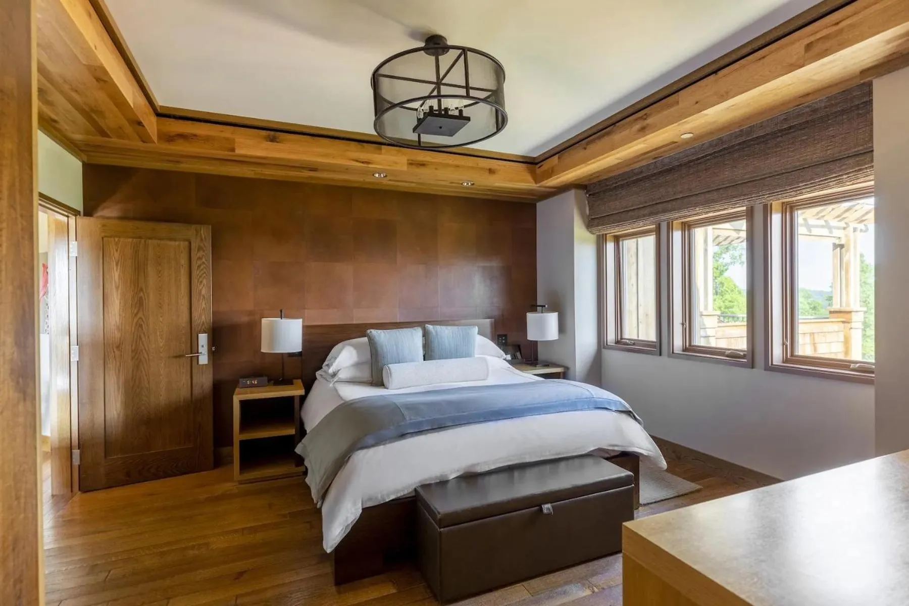 Bed in The Lodge at Primland, Auberge Collection