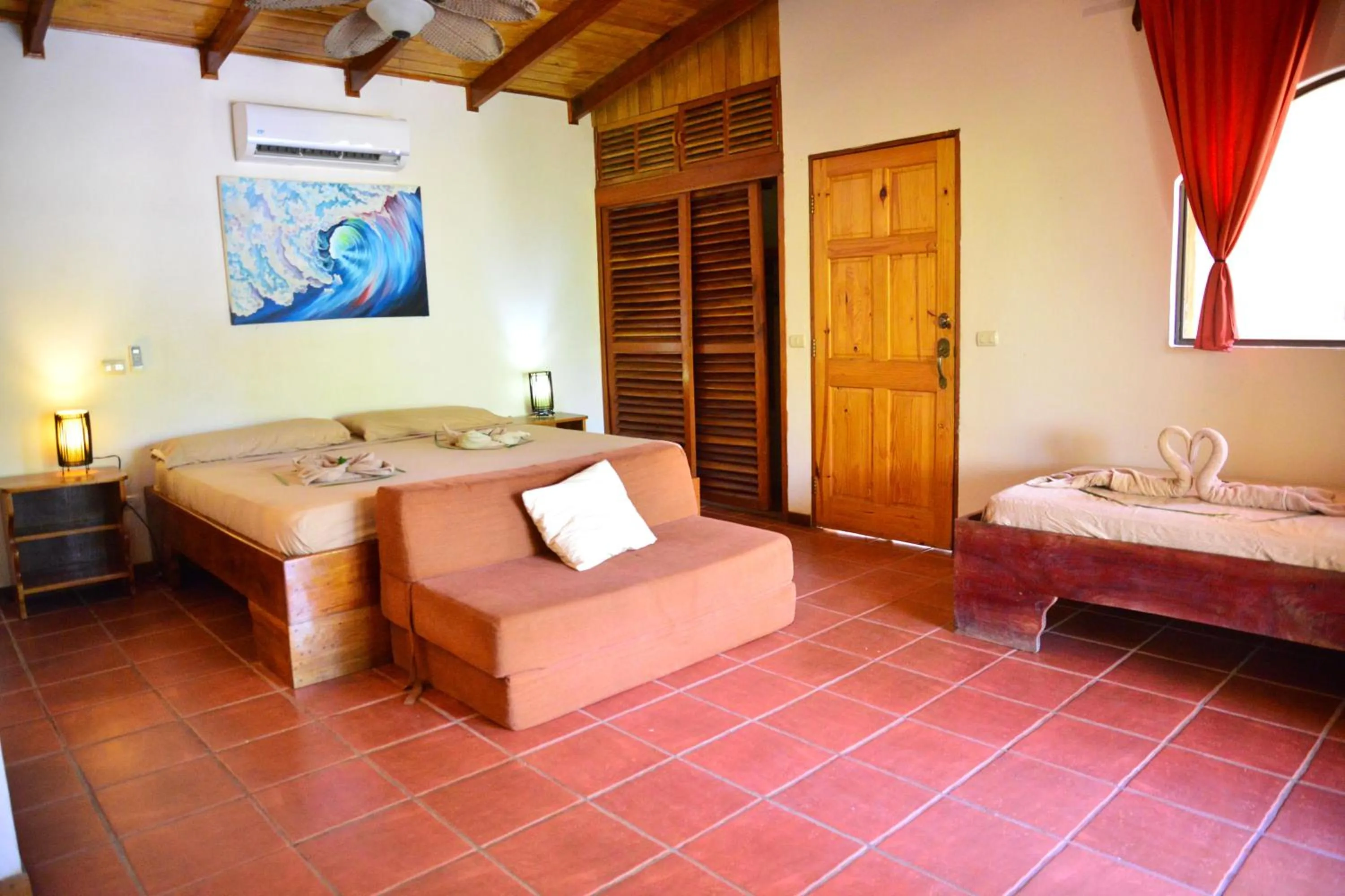 Bed in Pacifica Surf Studios