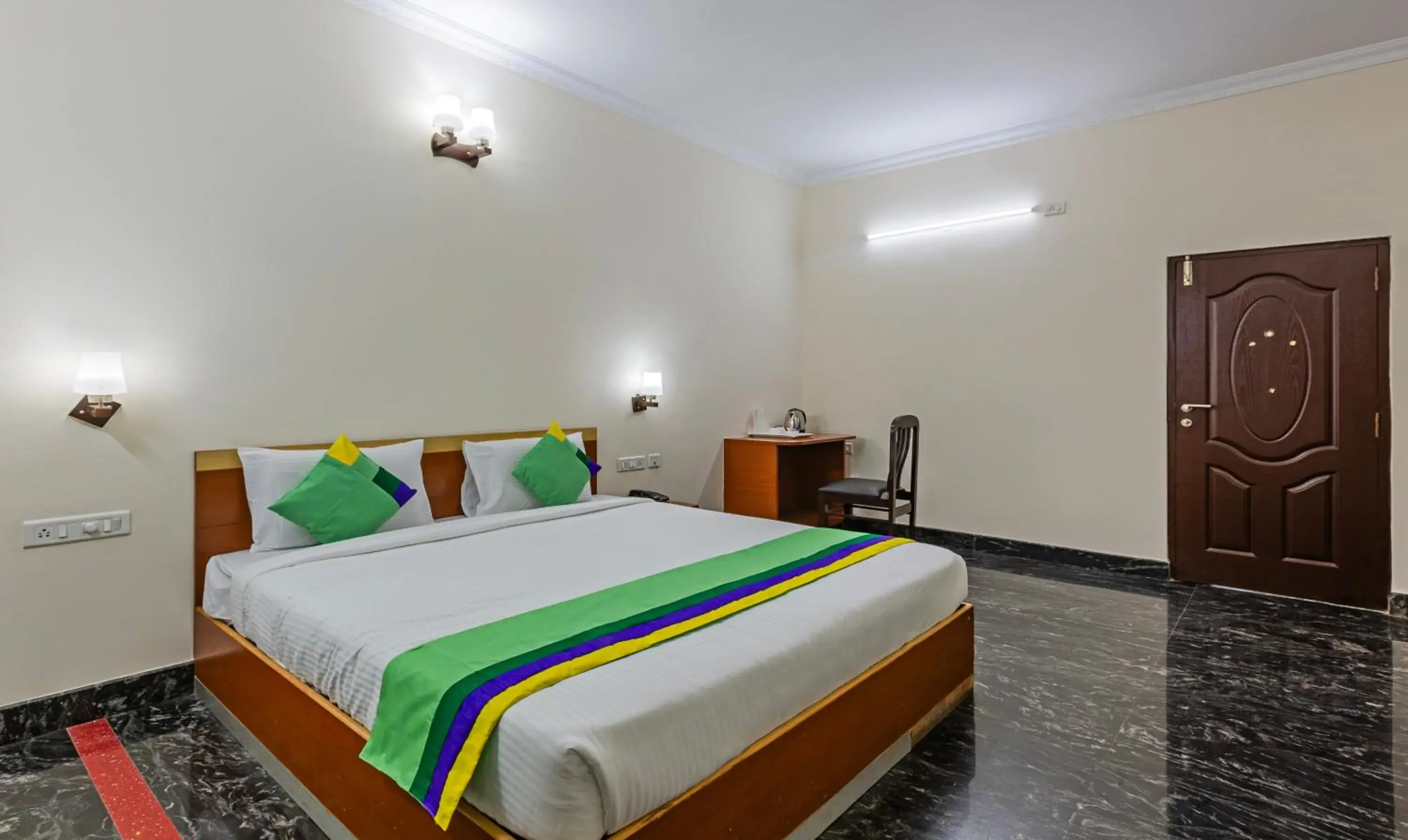 Bed in Treebo Akshaya Residency Bed in Treebo Akshaya Residency