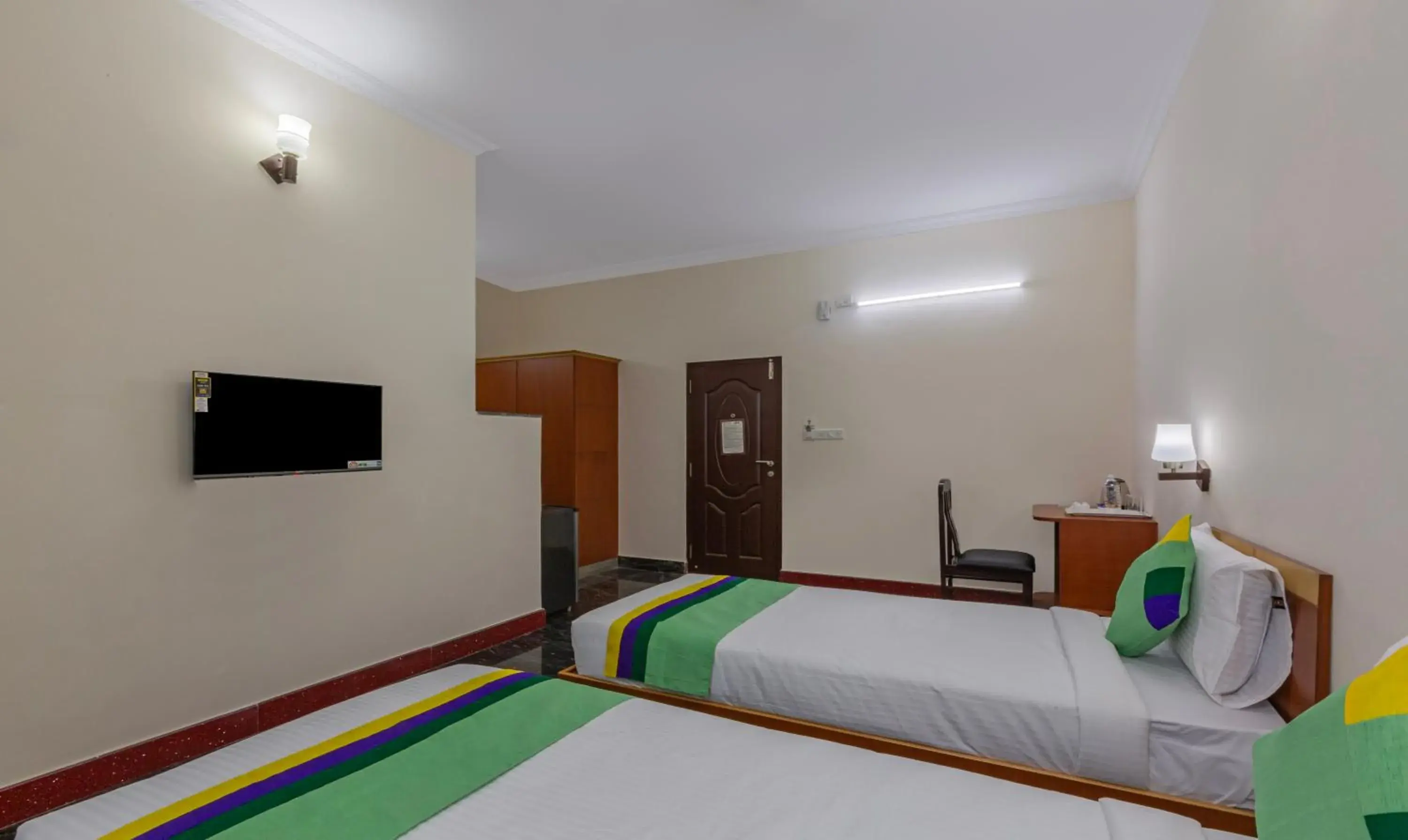 Bed in Treebo Akshaya Residency Bed in Treebo Akshaya Residency