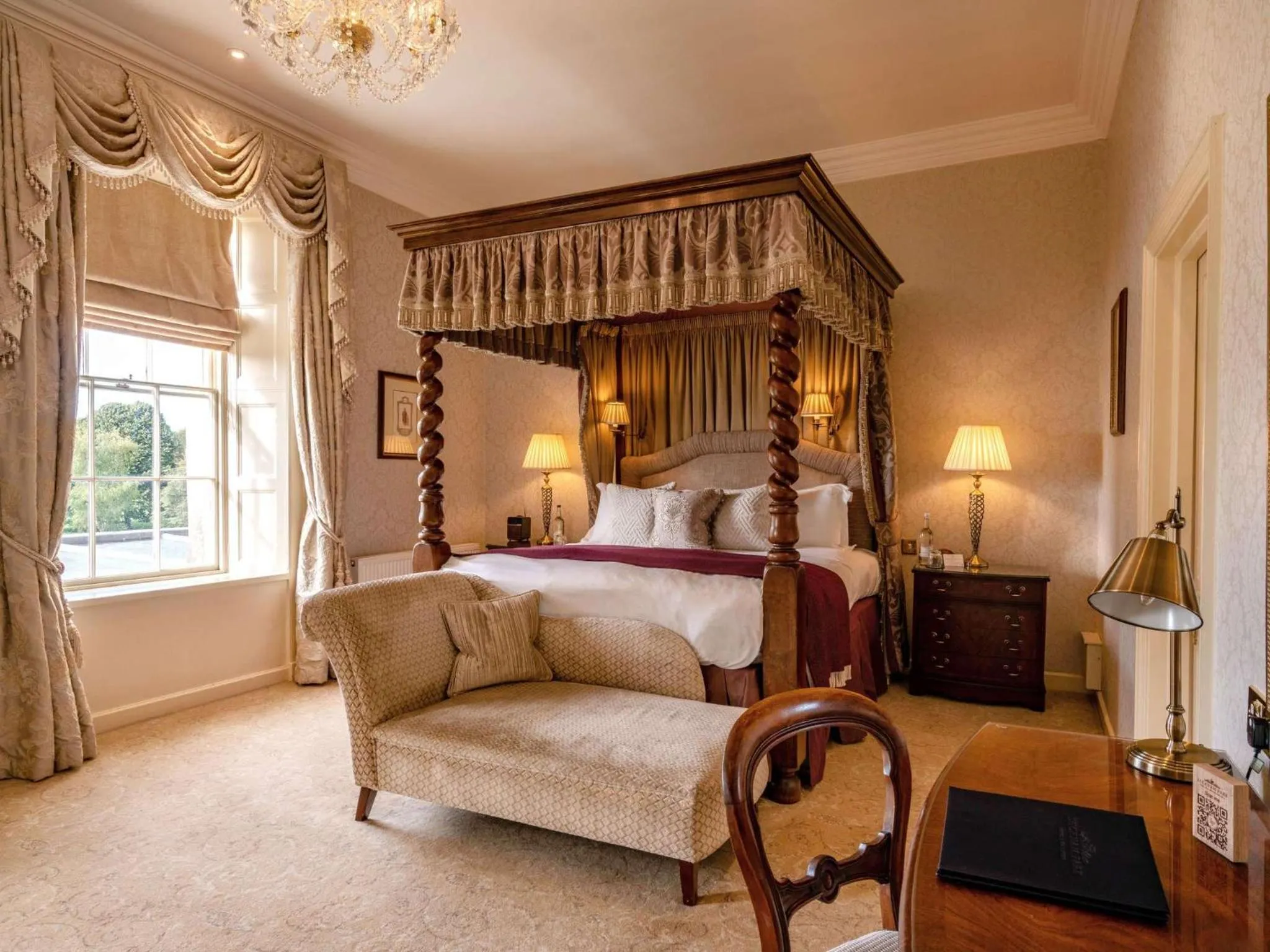 Bedroom, Bed in Lucknam Park, Emblems Collection