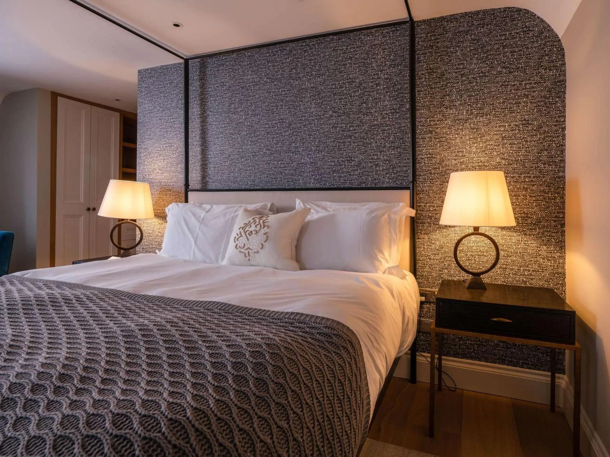 Bedroom, Bed in Lucknam Park, Emblems Collection