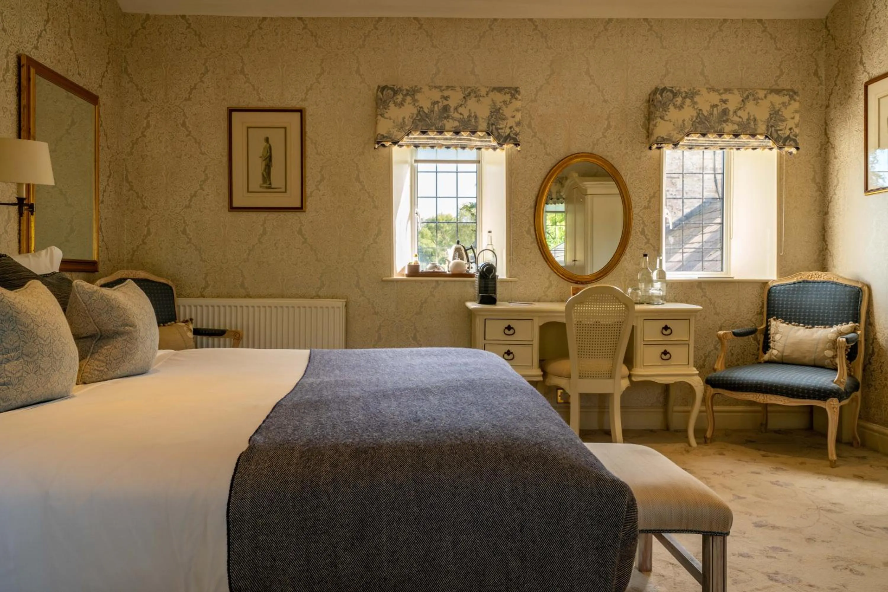 Bedroom, Bed in Lucknam Park, Emblems Collection