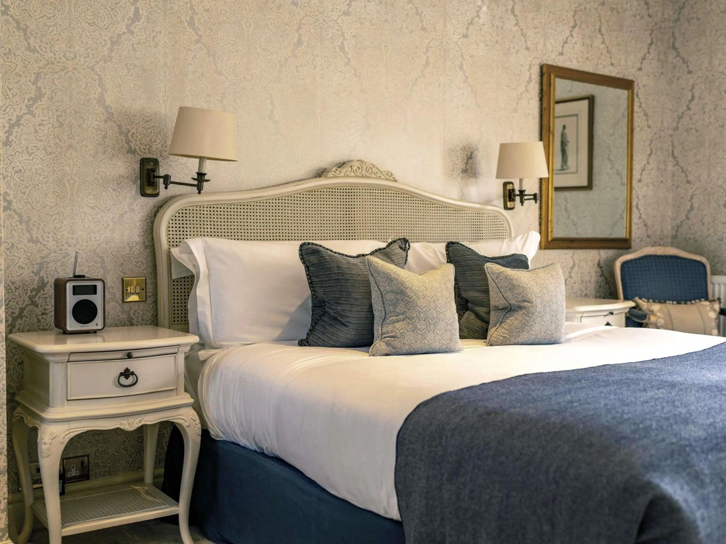 Bedroom, Bed in Lucknam Park, Emblems Collection