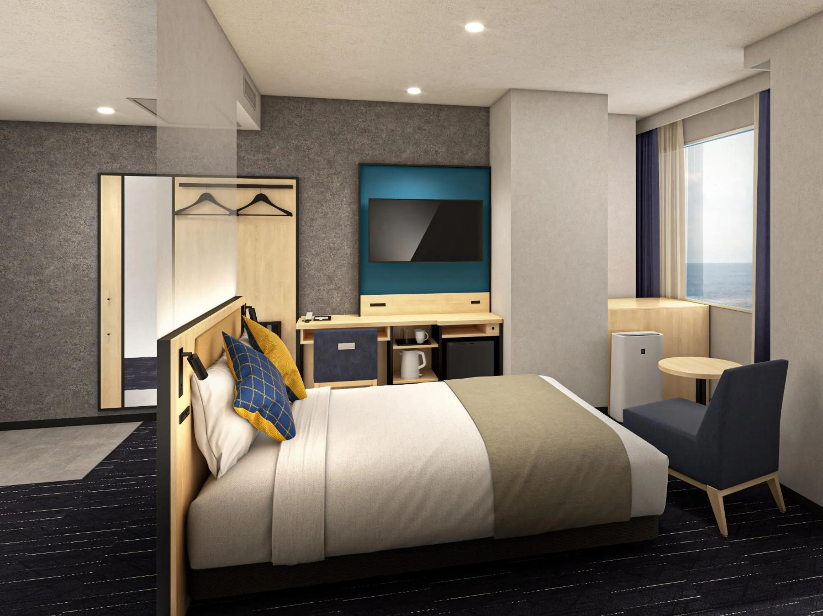 Photo of the whole room, Bed in HOTEL MYSTAYS Miyazaki