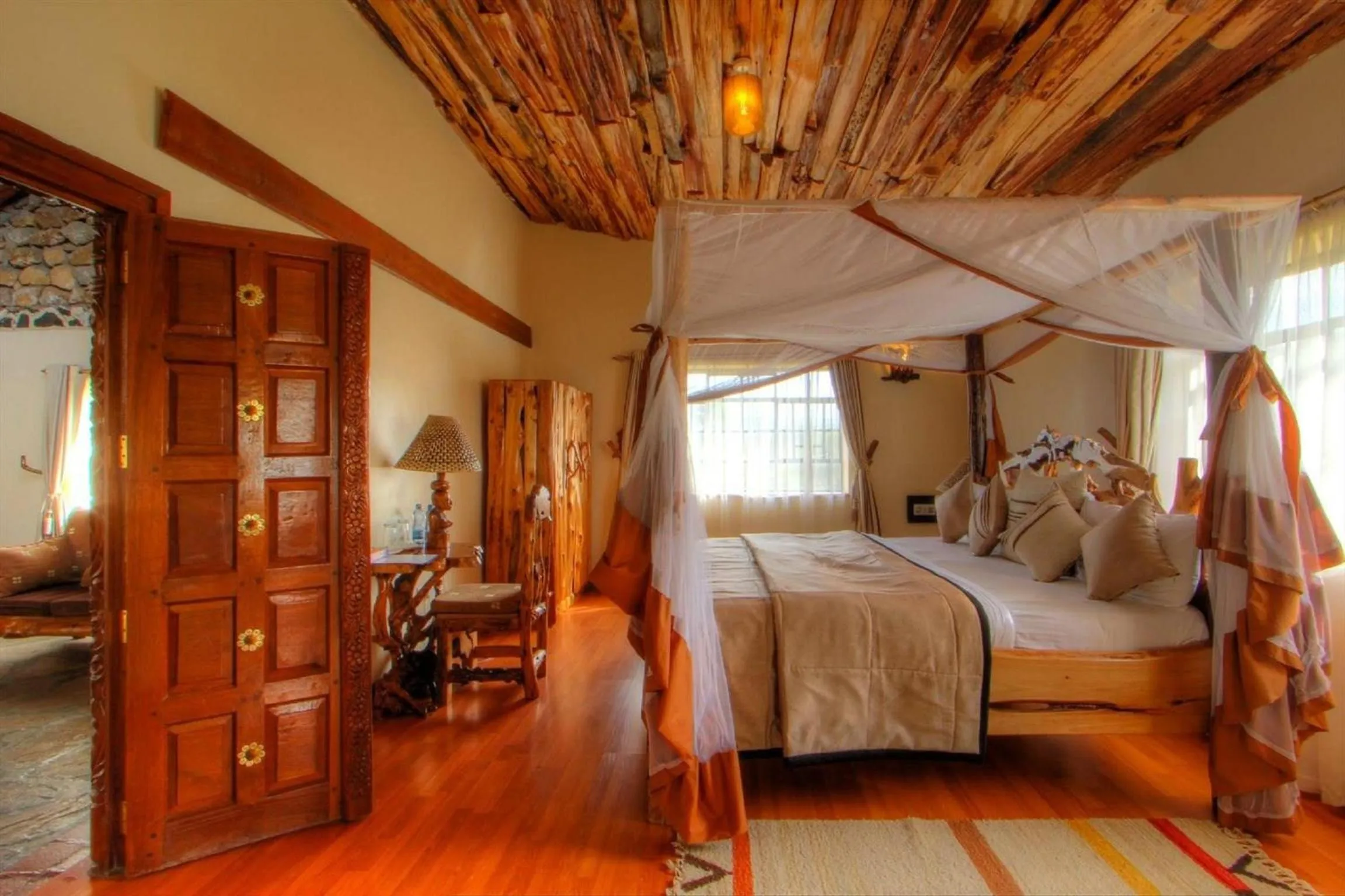 Bed in Naivasha Kongoni Lodge - Lakefront Getaway