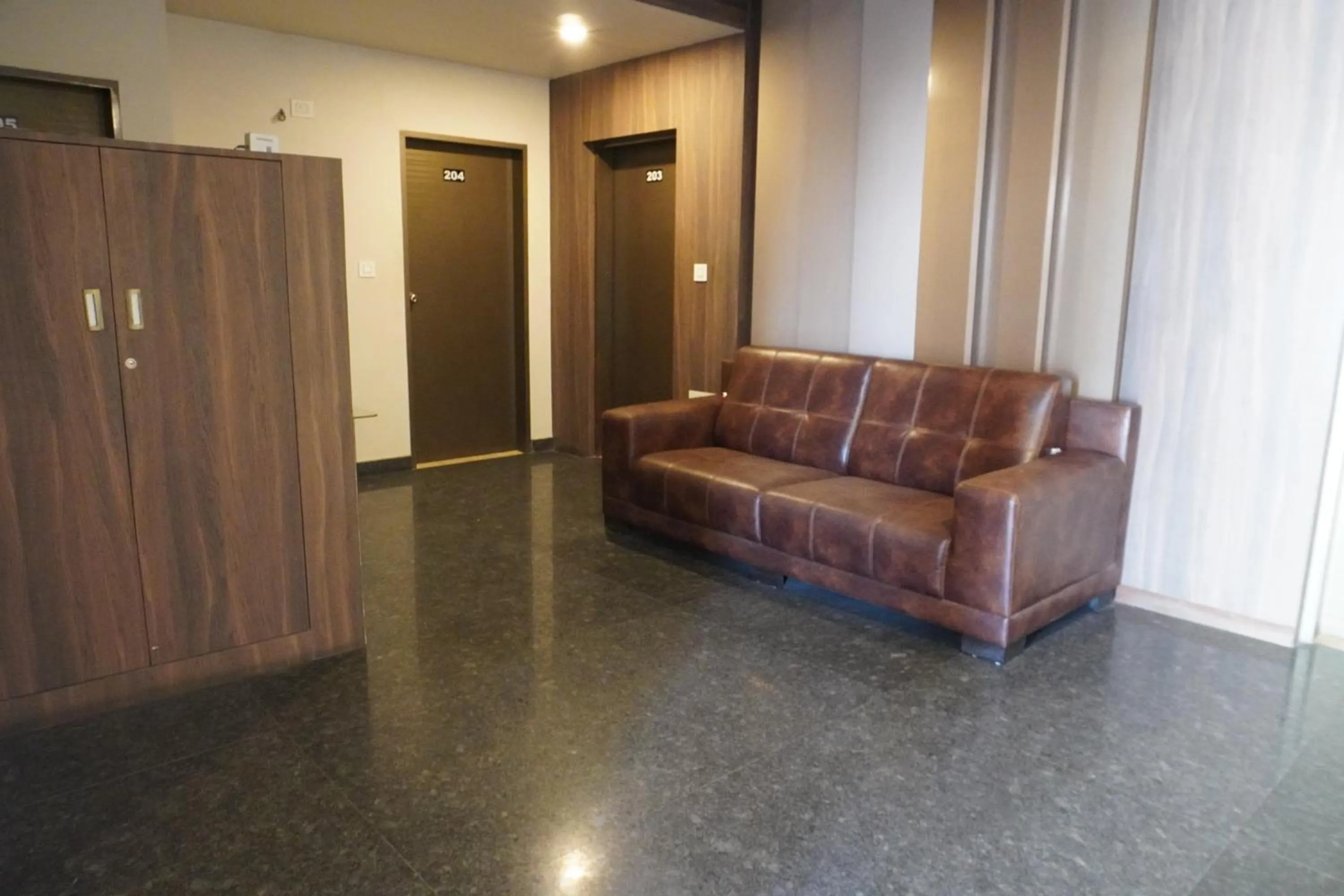 Seating area in HSM Grand Inn, Chittoor