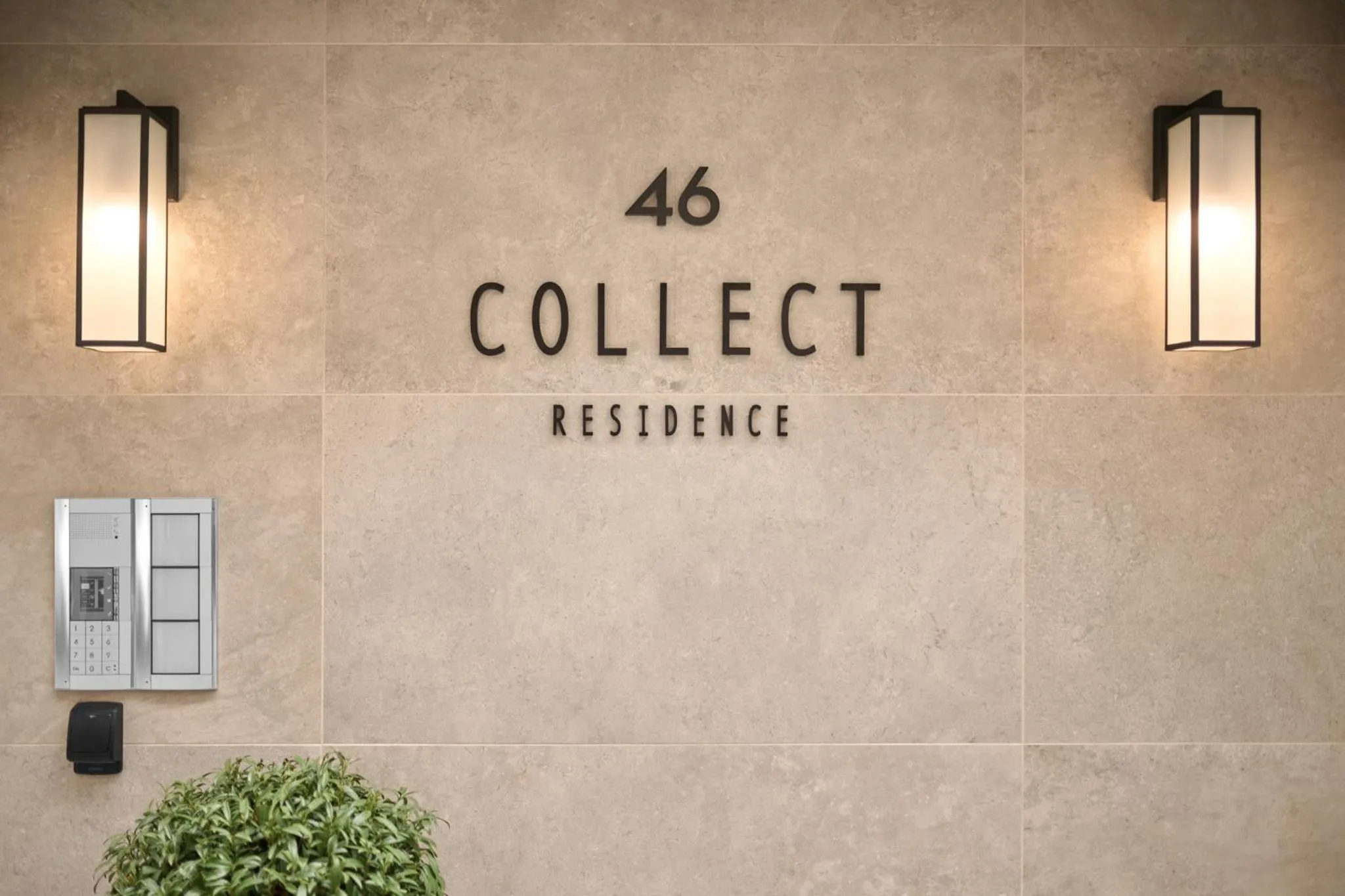 Facade/entrance in Collect Residence